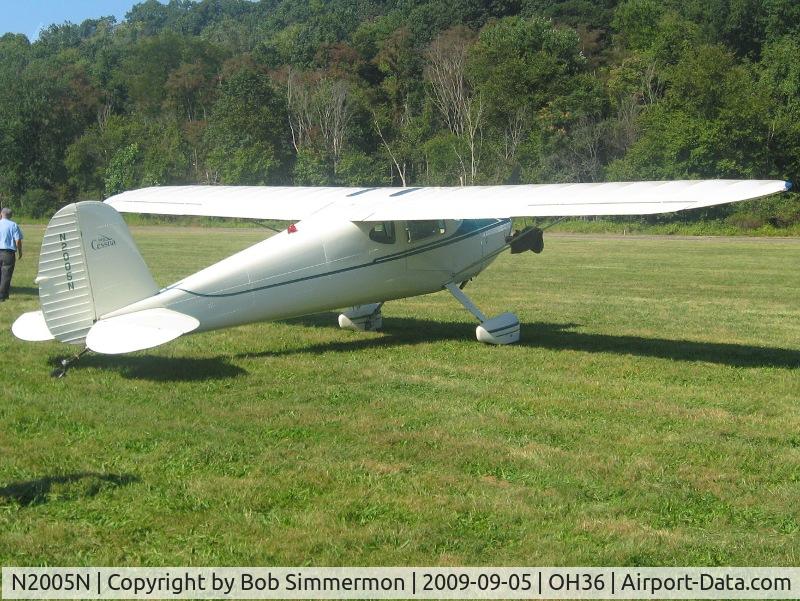 N2005N, 1947 Cessna 140 C/N 12241, EAA breakfast fly-in at Zanesville, Ohio