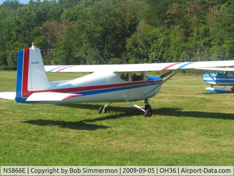 N5866E, 1959 Cessna 150 C/N 17366, EAA breakfast fly-in at Zanesville, Ohio