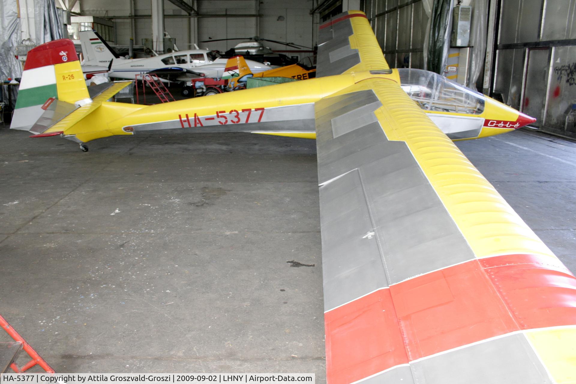 HA-5377, 1965 Rubik R-26S Góbé C/N E-1246, Nyíregyháza Airport - Hangár
