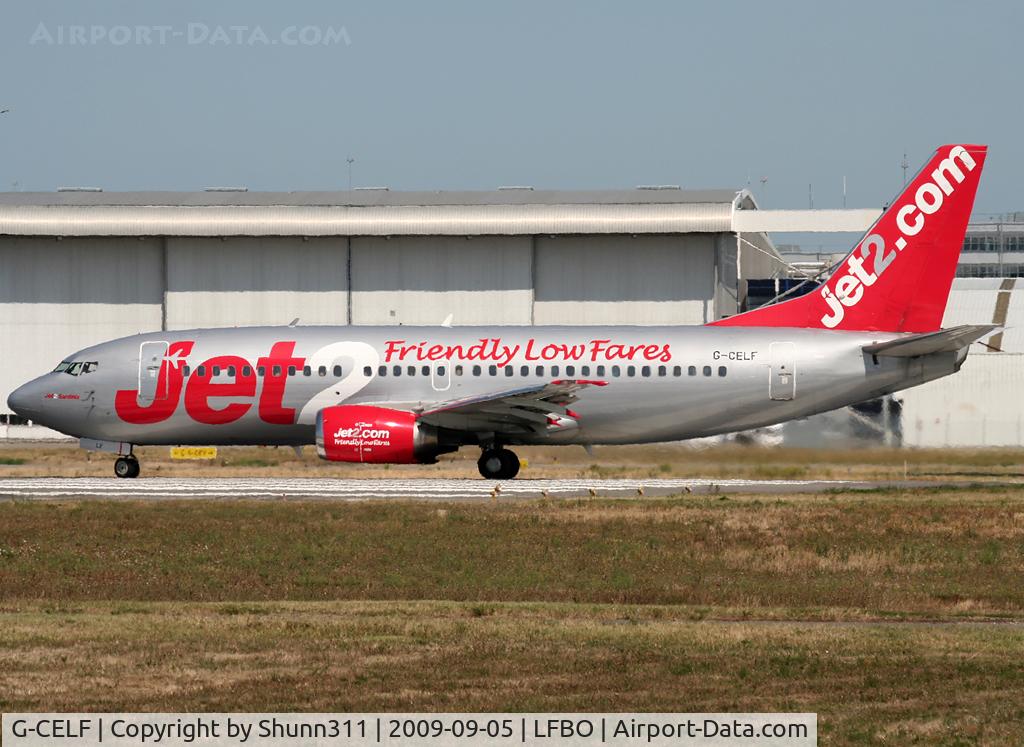 G-CELF, 1988 Boeing 737-377 C/N 24302, Ready for take off rwy 32R
