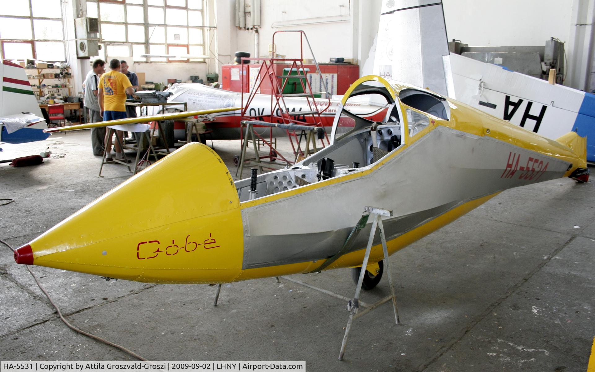 HA-5531, 1985 Rubik R-26SU Góbé 82 C/N AA800047, Nyíregyháza Airport - Hangár - During a correction, mending.