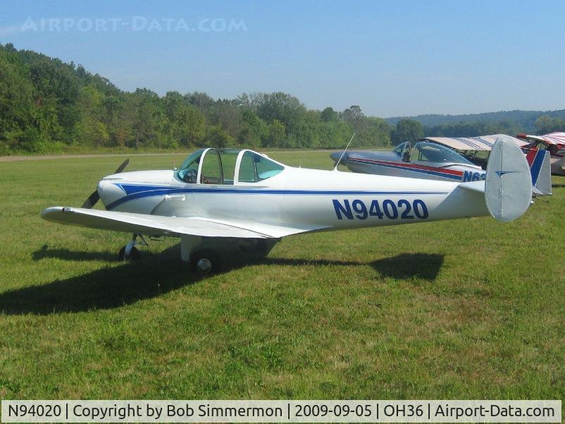 N94020, 1946 Erco 415C Ercoupe C/N 1343, EAA breakfast fly-in at Zanesville, Ohio