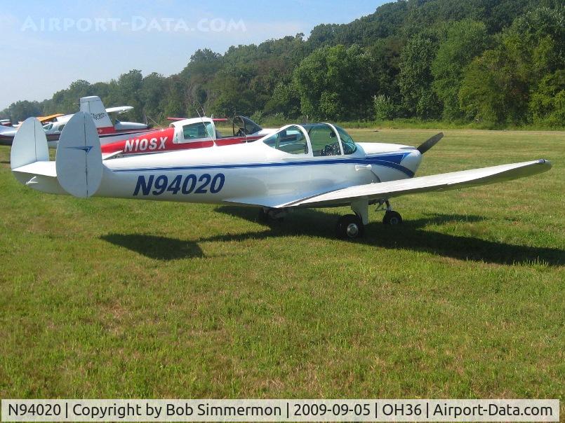 N94020, 1946 Erco 415C Ercoupe C/N 1343, EAA breakfast fly-in at Zanesville, Ohio