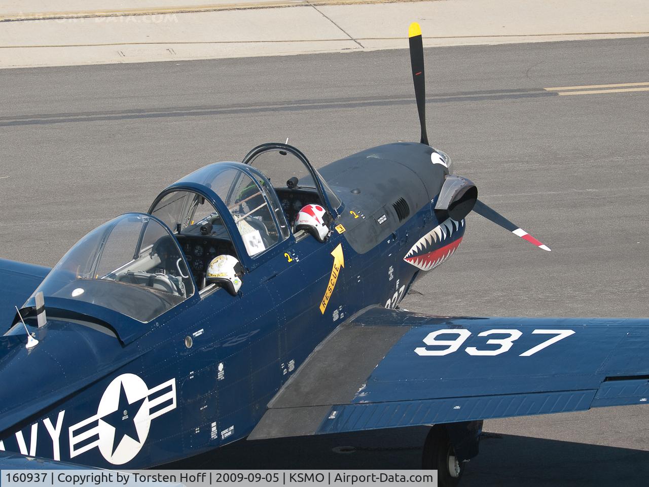 160937, Beech T-34C Turbo Mentor C/N GL-123, 160937 parked at KSMO