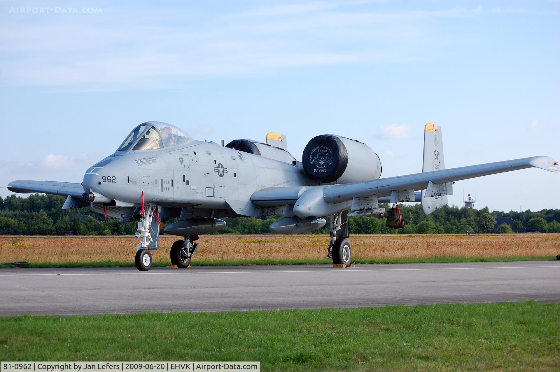 81-0962, 1981 Fairchild Republic A-10A Thunderbolt II C/N A10-0657, USAF