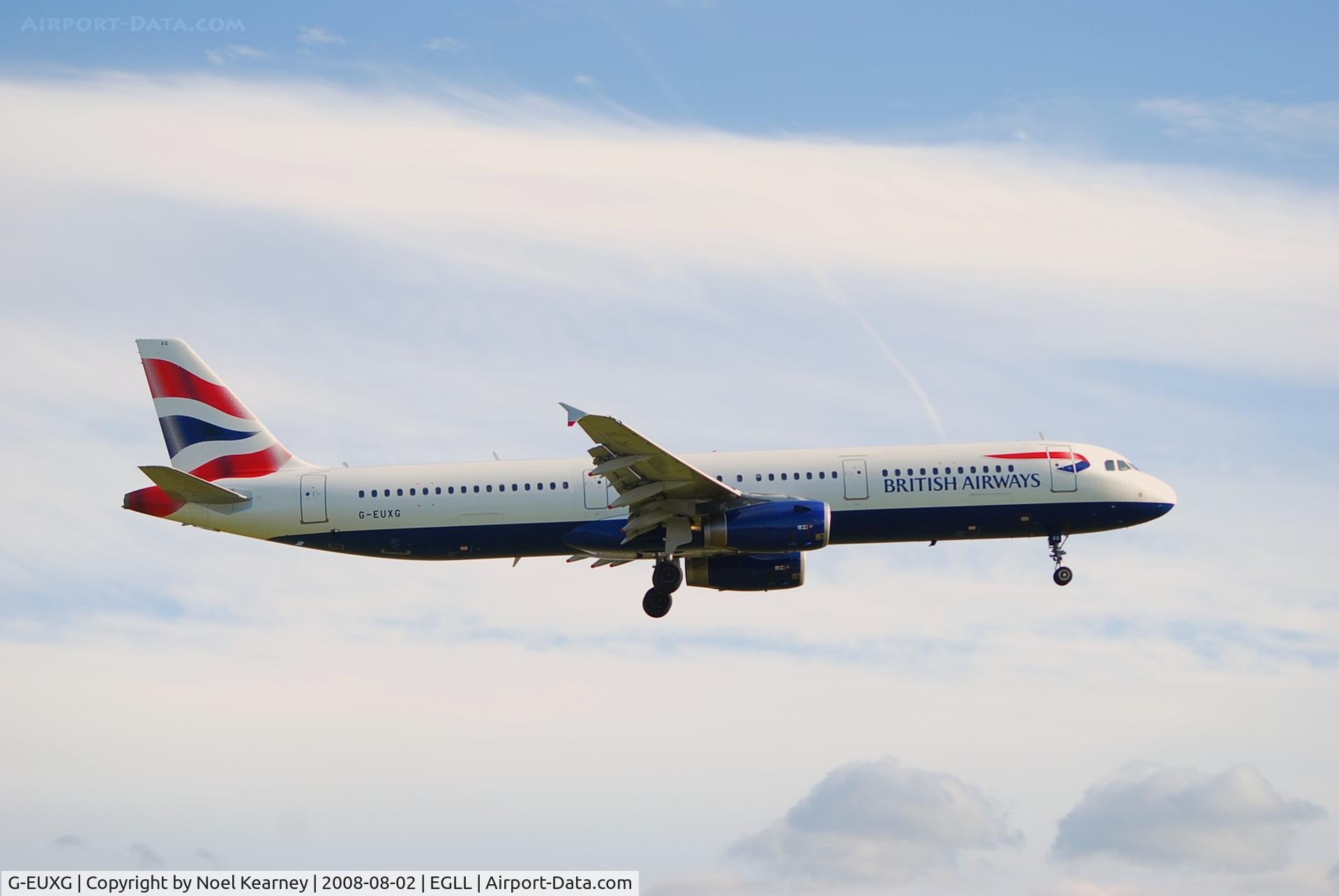 G-EUXG, 2004 Airbus A321-231 C/N 2351, Landing Rwy 27R