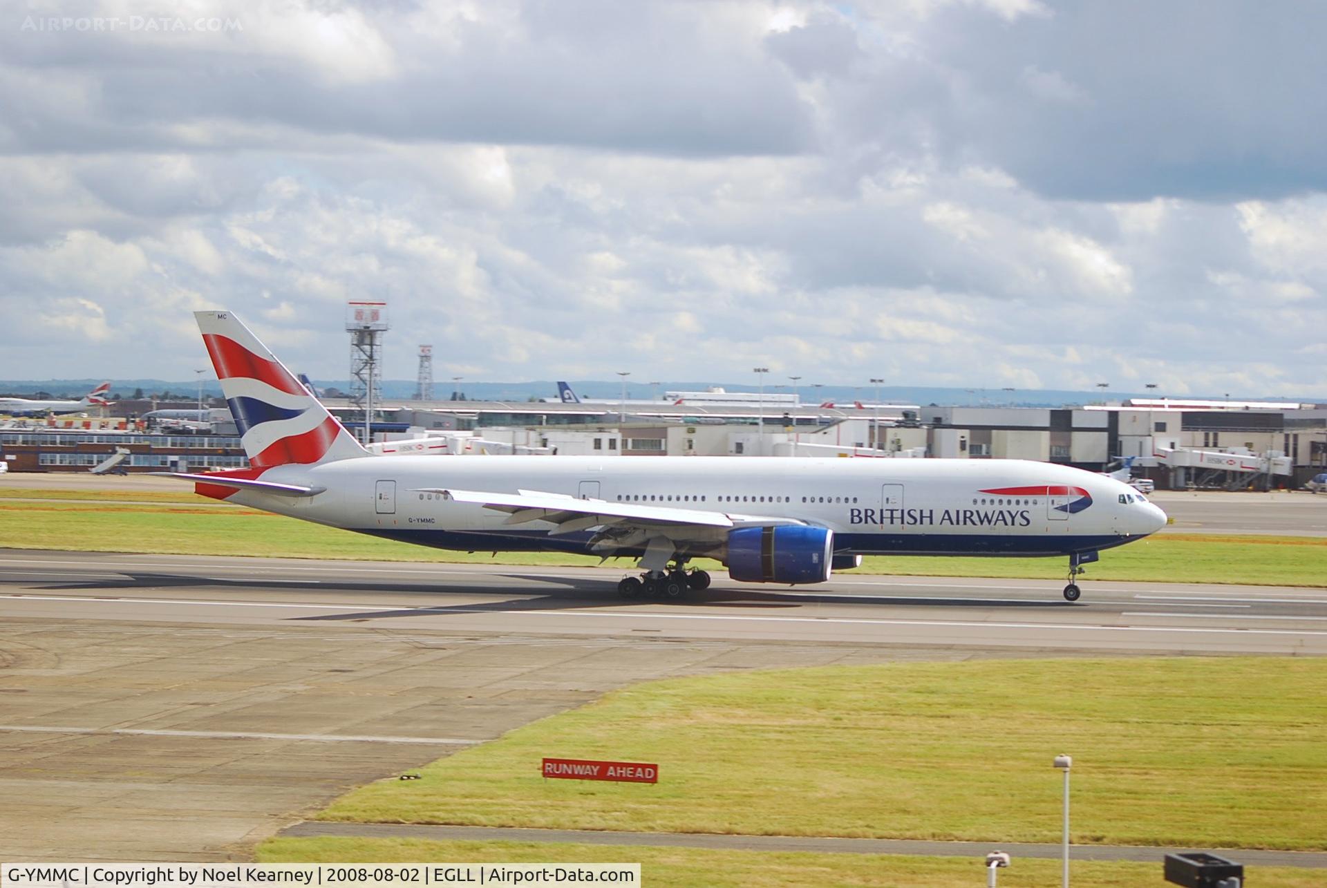 G-YMMC, 2000 Boeing 777-236 C/N 30304, Landing Rwy 27R