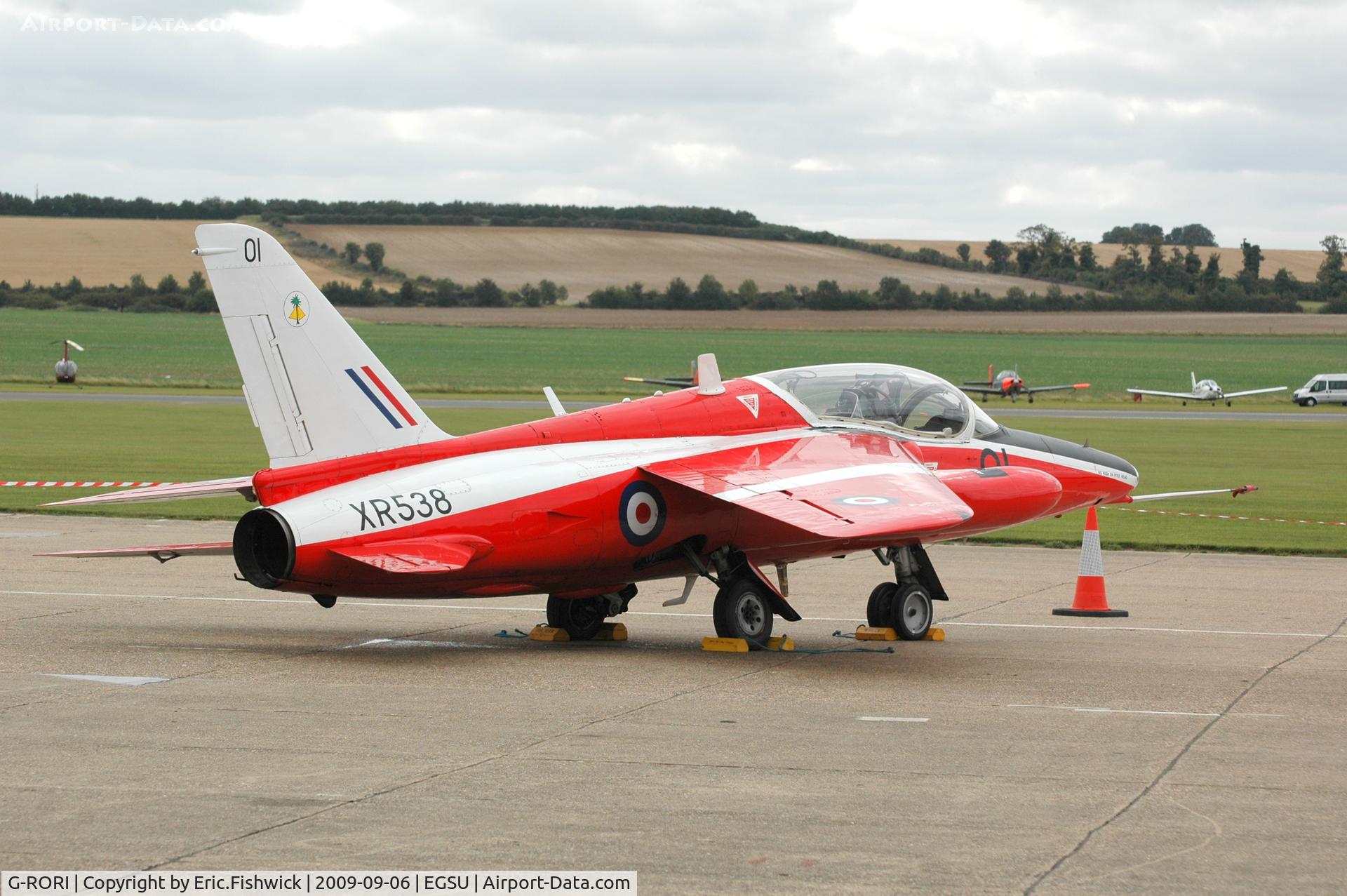 G-RORI, 1963 Hawker Siddeley Gnat T.1 C/N FL549, 2. XR538 at The Duxford Air Show Sep 09