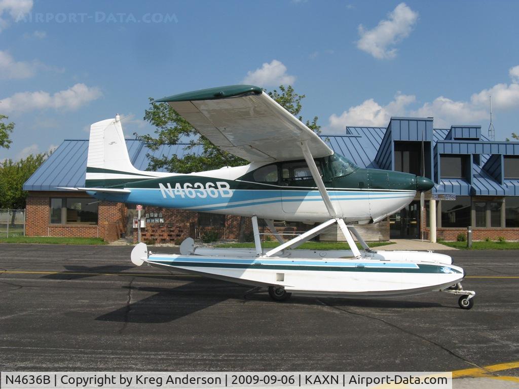 N4636B, 1955 Cessna 180 C/N 31534, Parked at the 100LL pump.