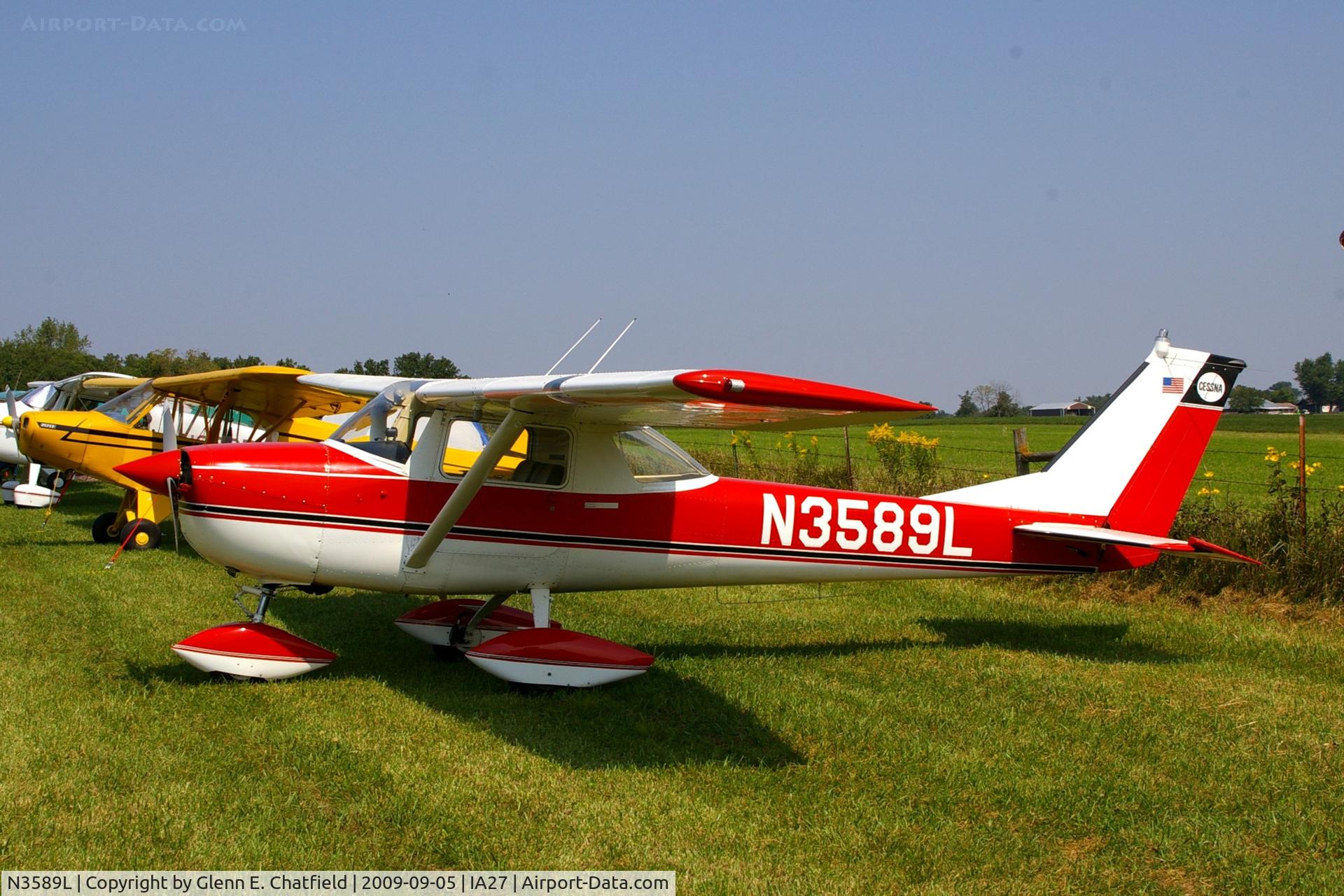 N3589L, 1965 Cessna 150F C/N 15062389, At the Antique Airplane Association Fly In