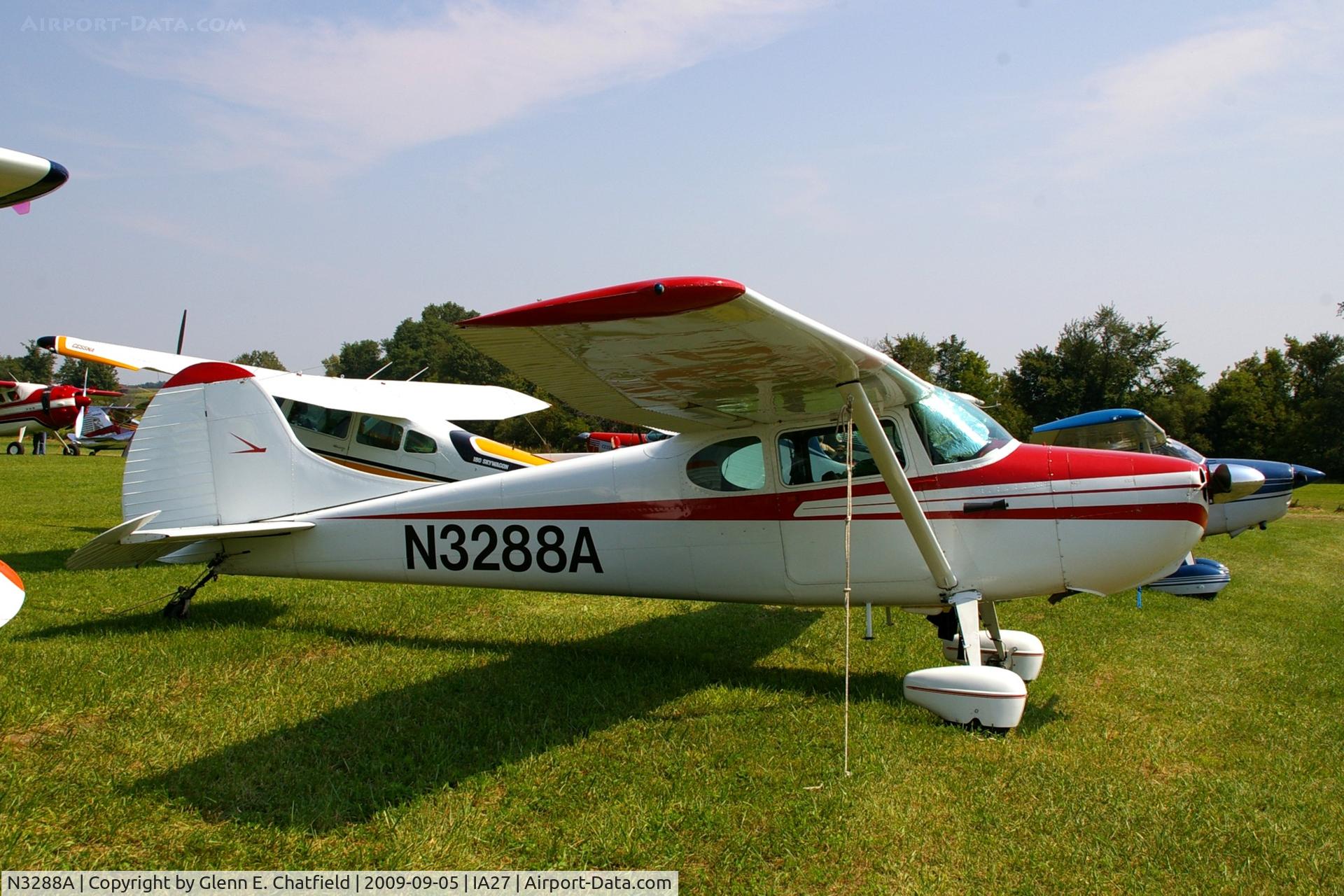 N3288A, 1953 Cessna 170B C/N 25932, At the Antique Airplane Association Fly In