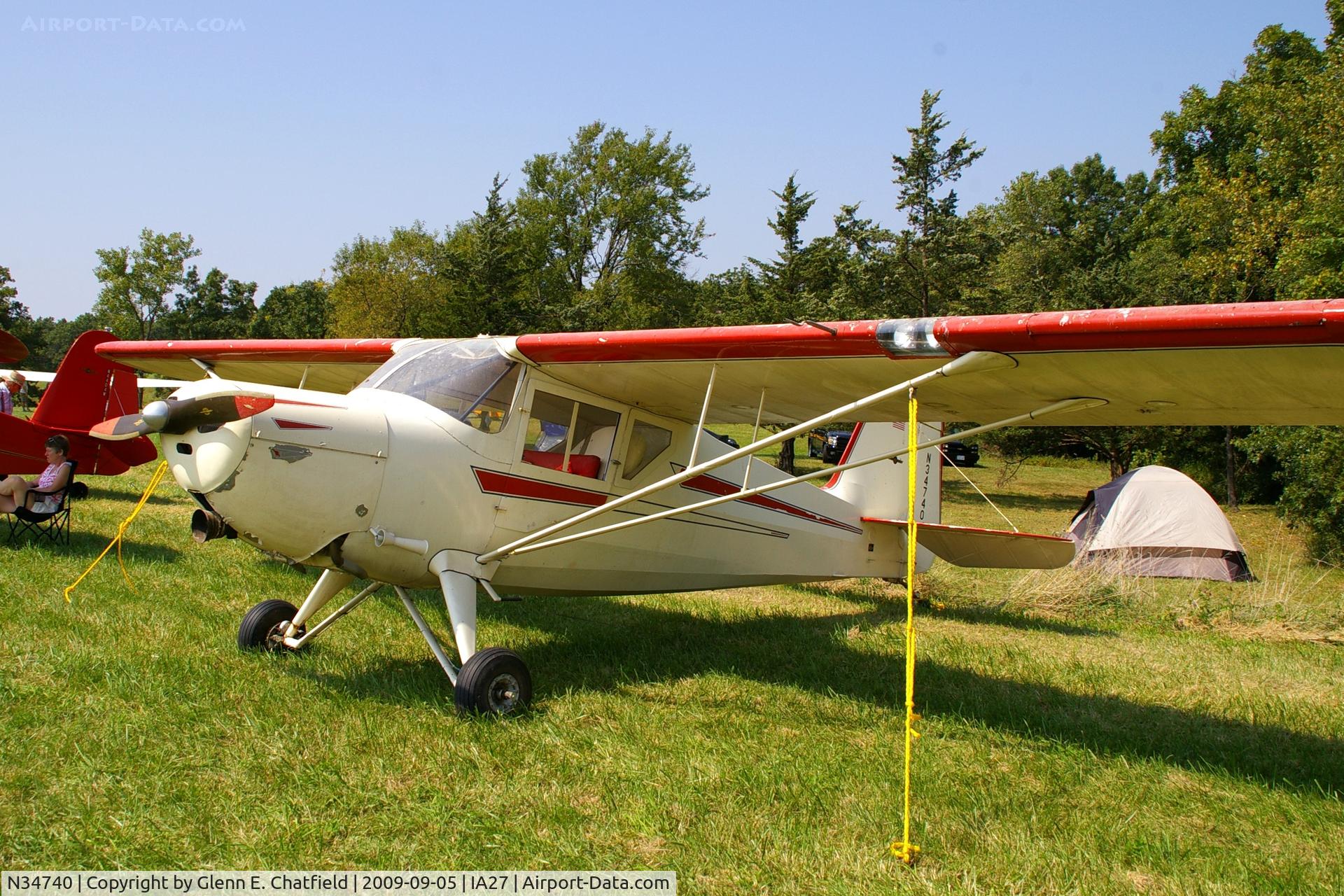 N34740, 1941 Rearwin 190F C/N 1550, At the Antique Airplane Association Fly In