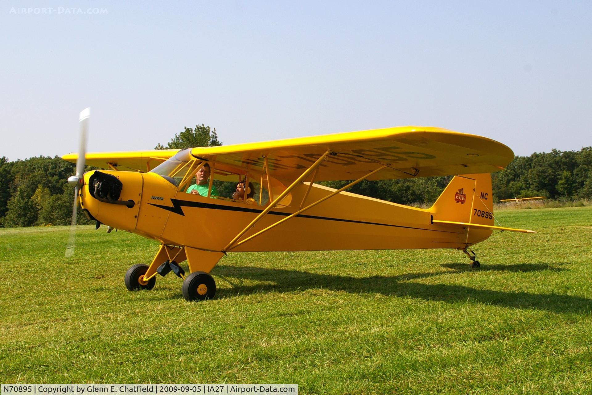 N70895, 1946 Piper J3C-65 Cub Cub C/N 17970, At the Antique Airplane Association Fly In