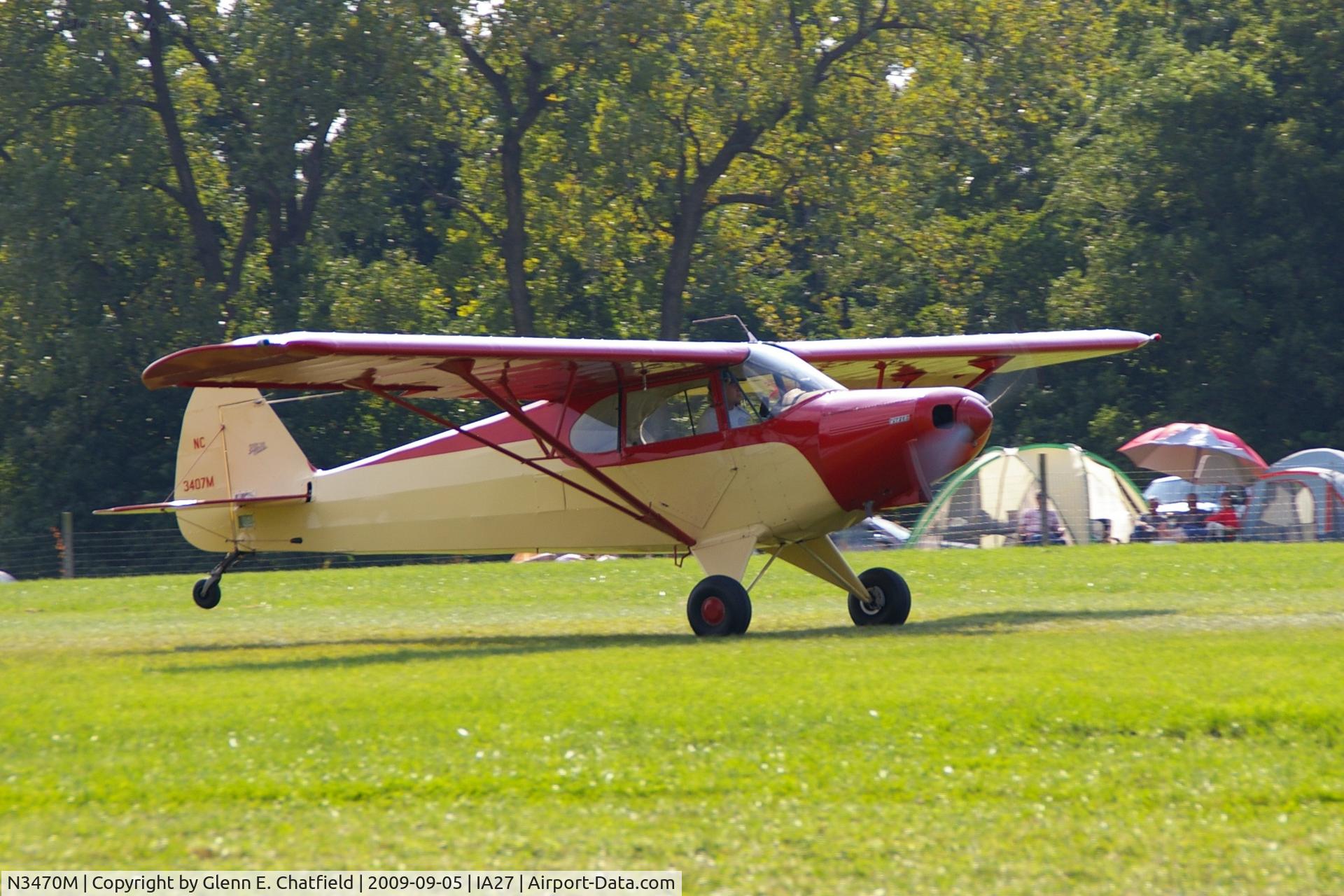 N3470M, 1947 Piper PA-12 Super Cruiser C/N 12-2348, At the Antique Airplane Association Fly In