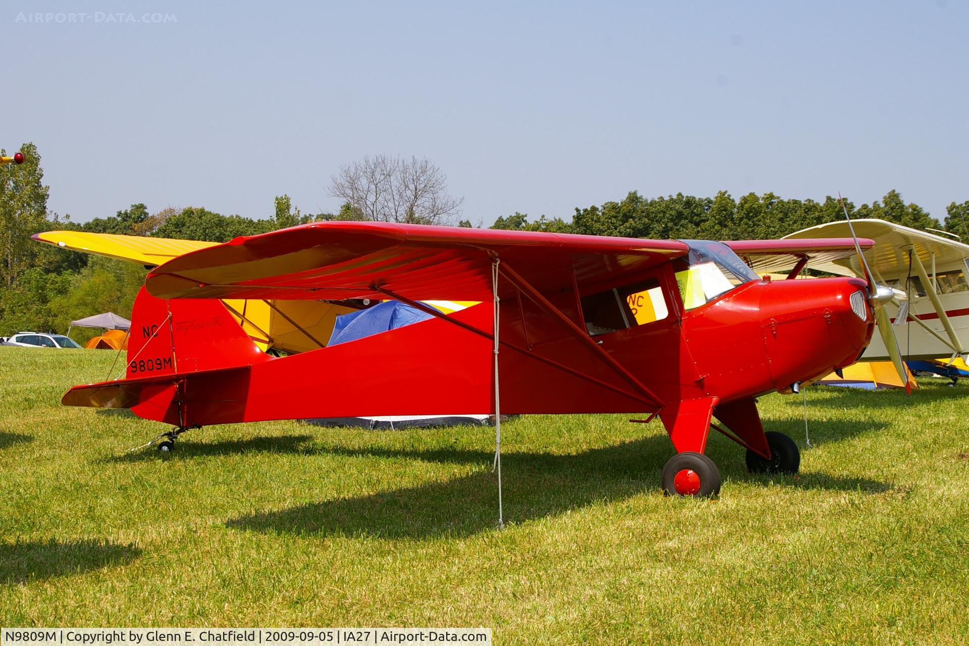 N9809M, 1946 Taylorcraft BC12-D1 C/N 10784, At the Antique Airplane Association Fly In