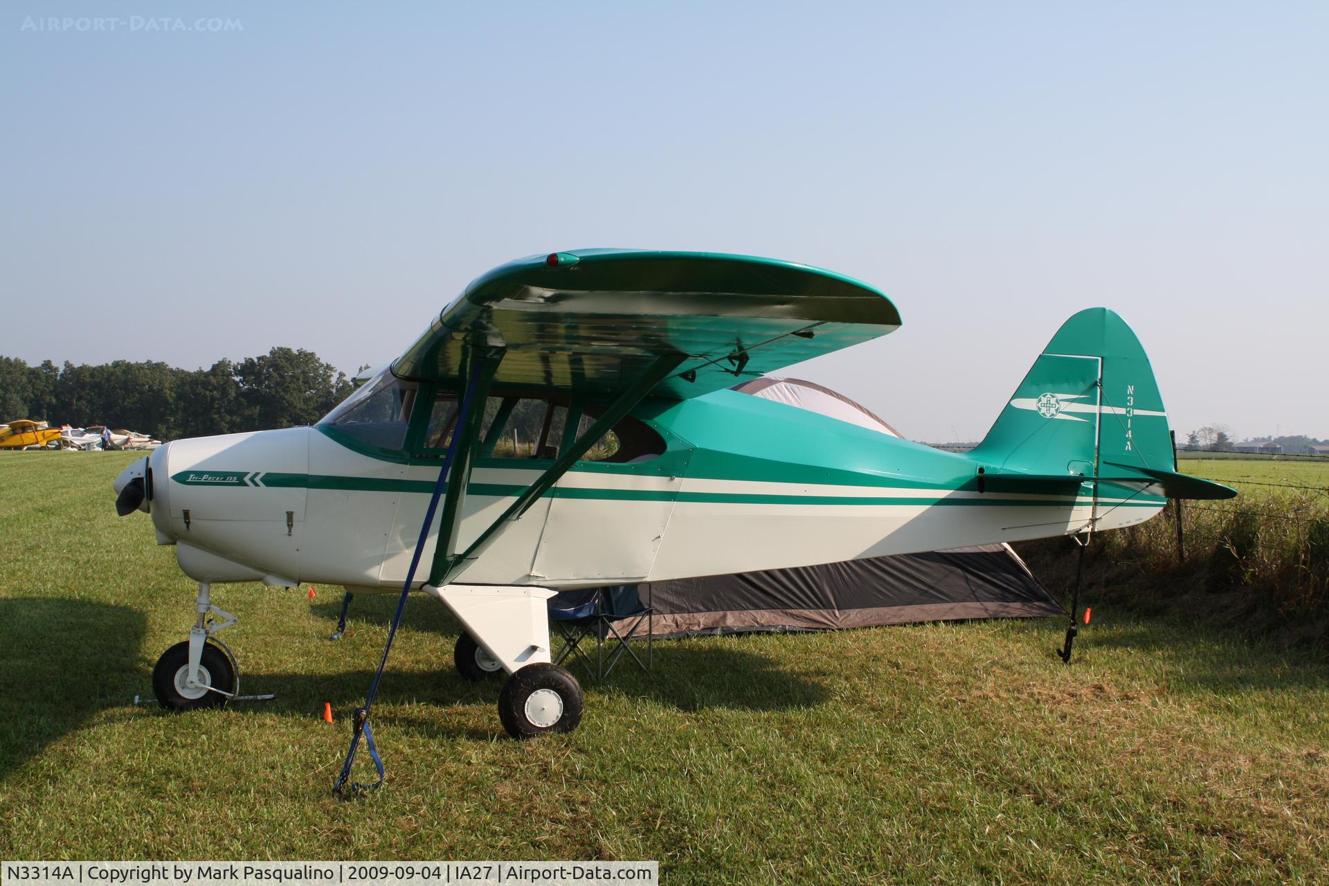 N3314A, 1953 Piper PA-22 Tri-Pacer C/N 22-1589, Piper PA-22
