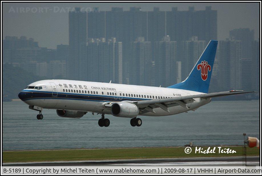 B-5189, 2007 Boeing 737-81B C/N 35365, China Southern Airlines