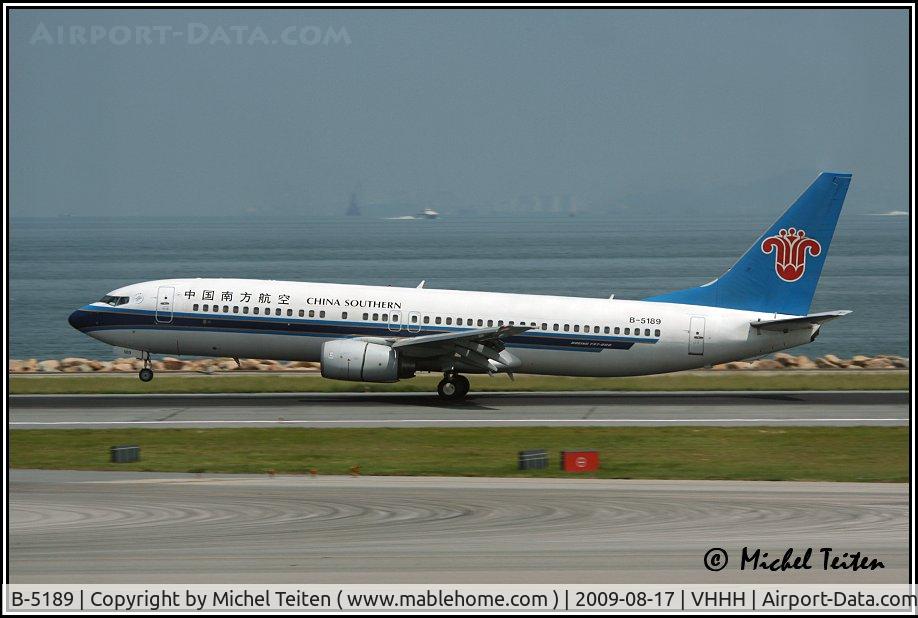 B-5189, 2007 Boeing 737-81B C/N 35365, China Southern Airlines