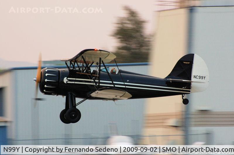 N99Y, 1986 Waco YMF C/N F5-002, Santa Monica Municipal Airport.