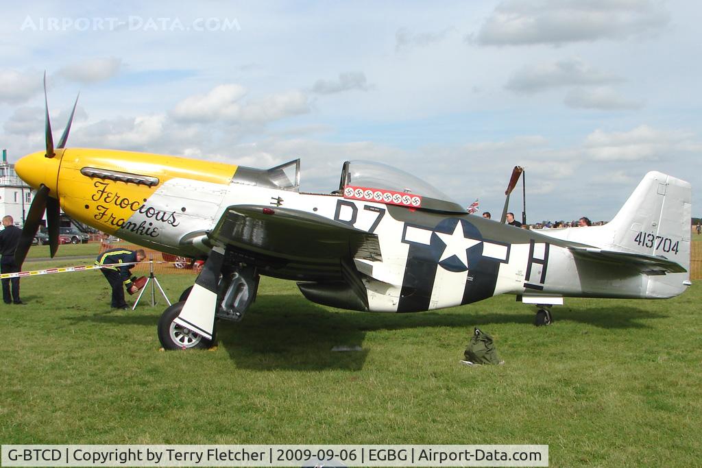 G-BTCD, 1944 North American P-51D Mustang C/N 122-39608, Duxford Mustang at Leicester