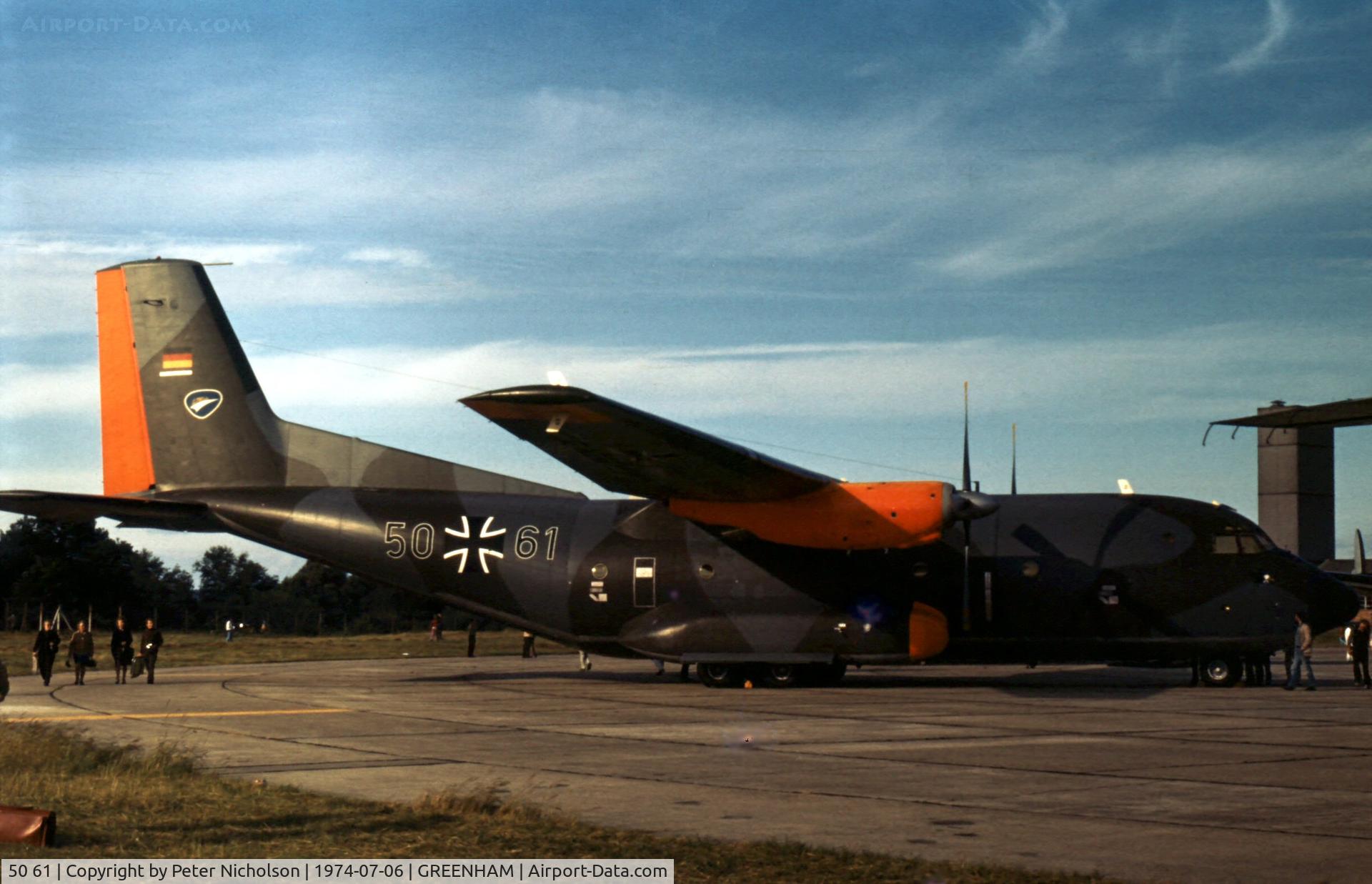 50 61, Transall C-160D C/N D83, C-160D Transall of Luftwaffe Training Unit FFS-S at the 1974 Intnl Air Tattoo at RAF Greenham Common.