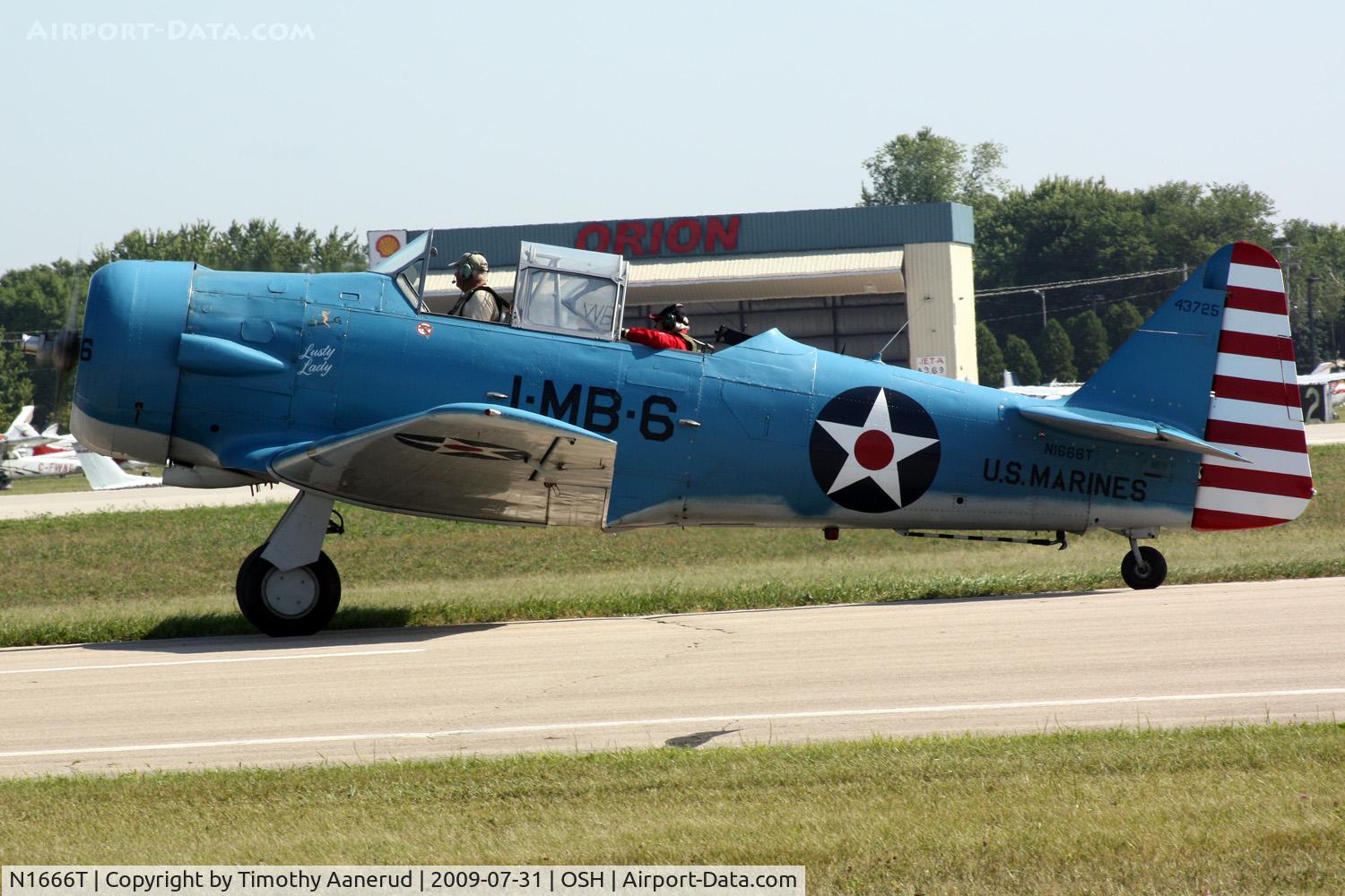 N1666T, North American SNJ-5B Texan C/N 43725, North American SNJ-5B, c/n: 43725