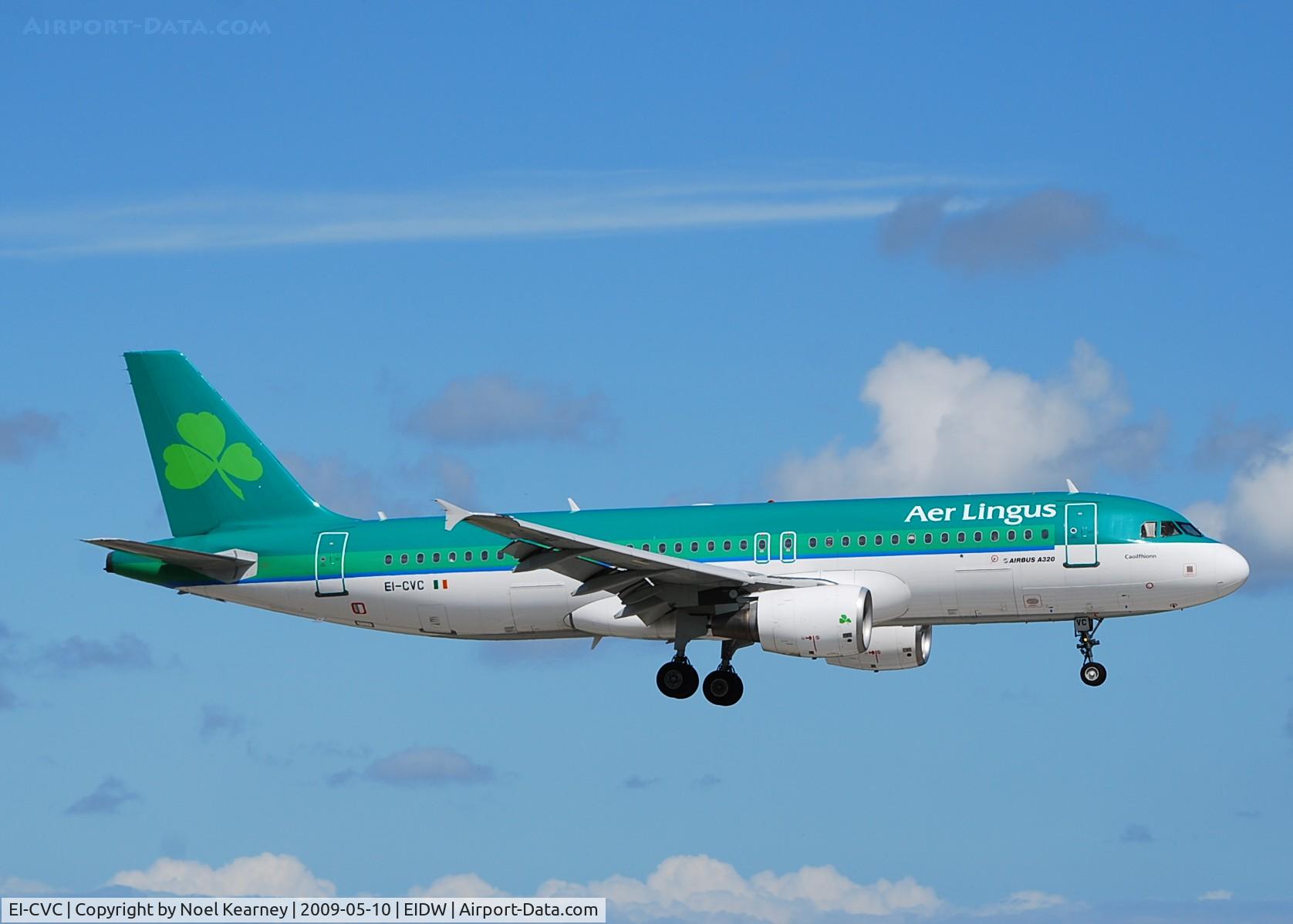 EI-CVC, 2001 Airbus A320-214 C/N 1443, Landing Rwy 10
