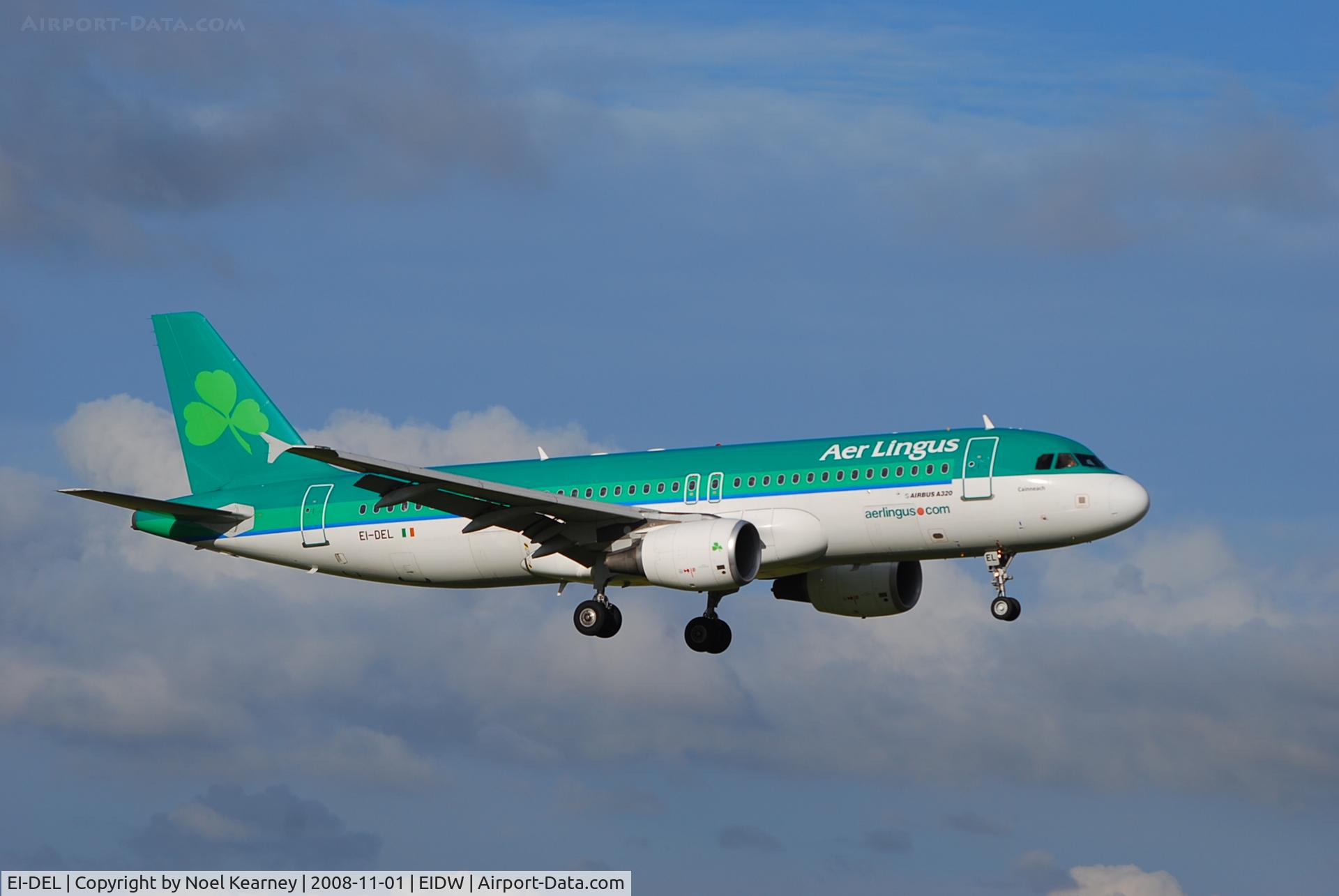 EI-DEL, 2005 Airbus A320-214 C/N 2409, Landing Rwy 10