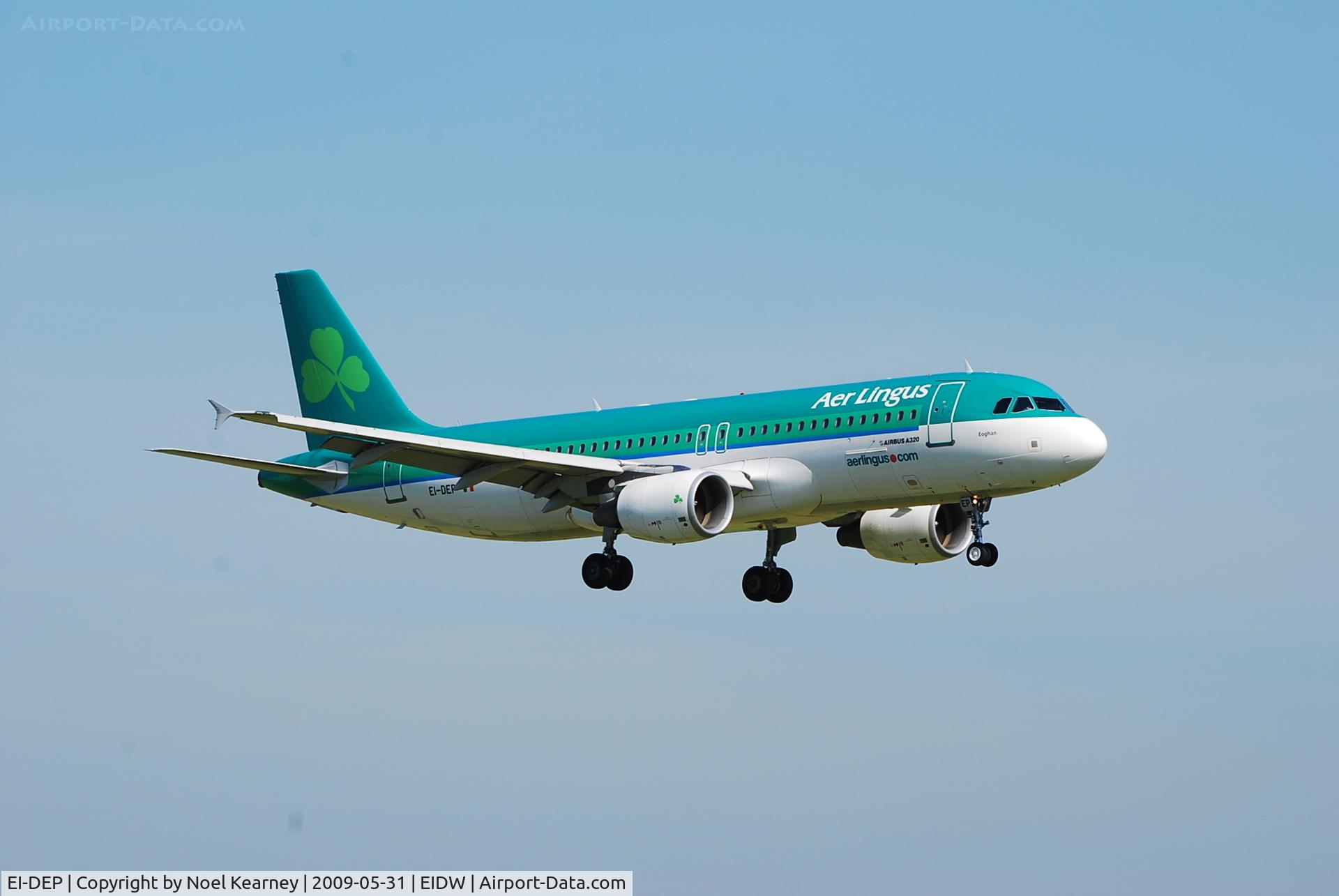 EI-DEP, 2005 Airbus A320-214 C/N 2542, Landing Rwy 10