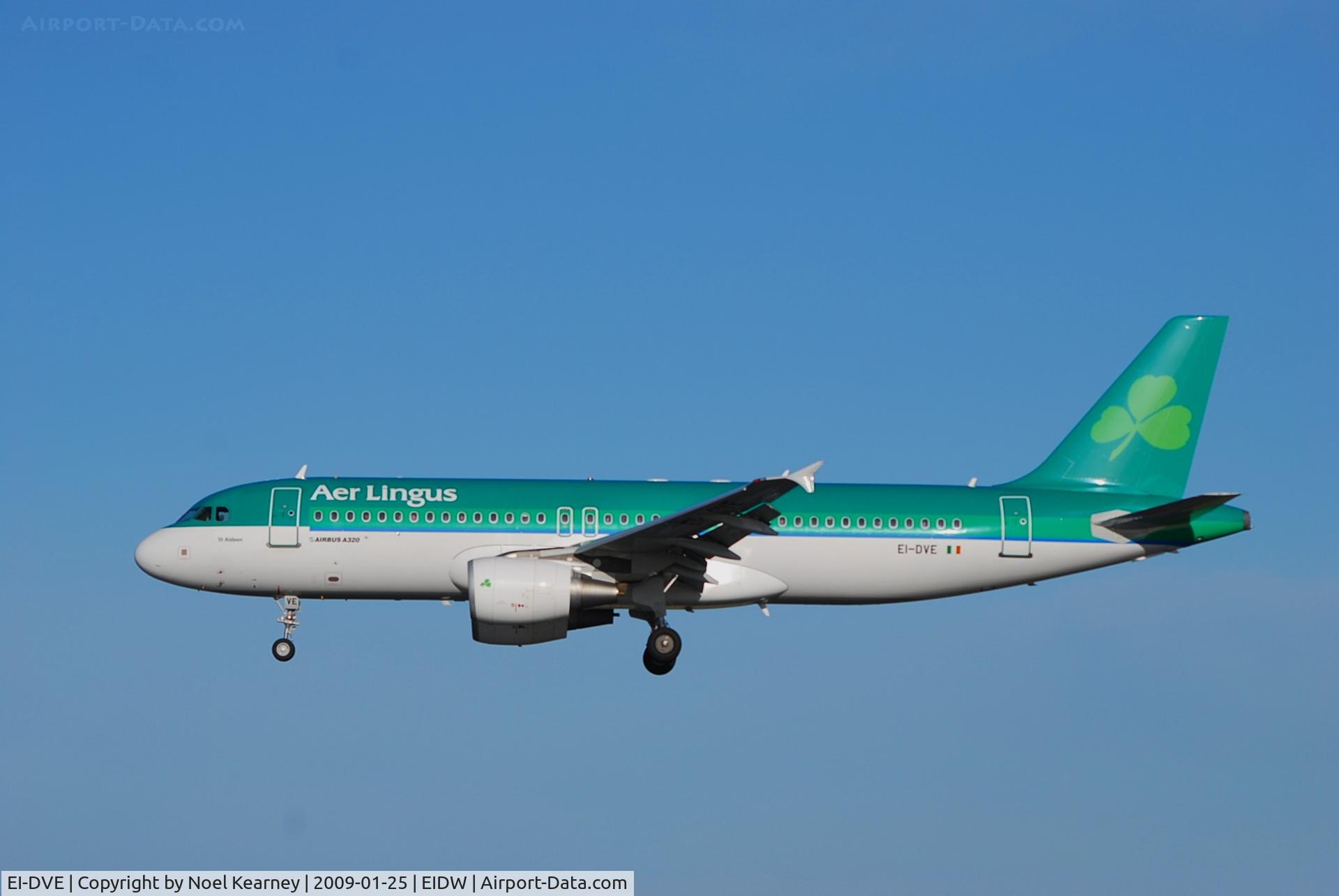 EI-DVE, 2007 Airbus A320-214 C/N 3219, Landing Rwy 28
