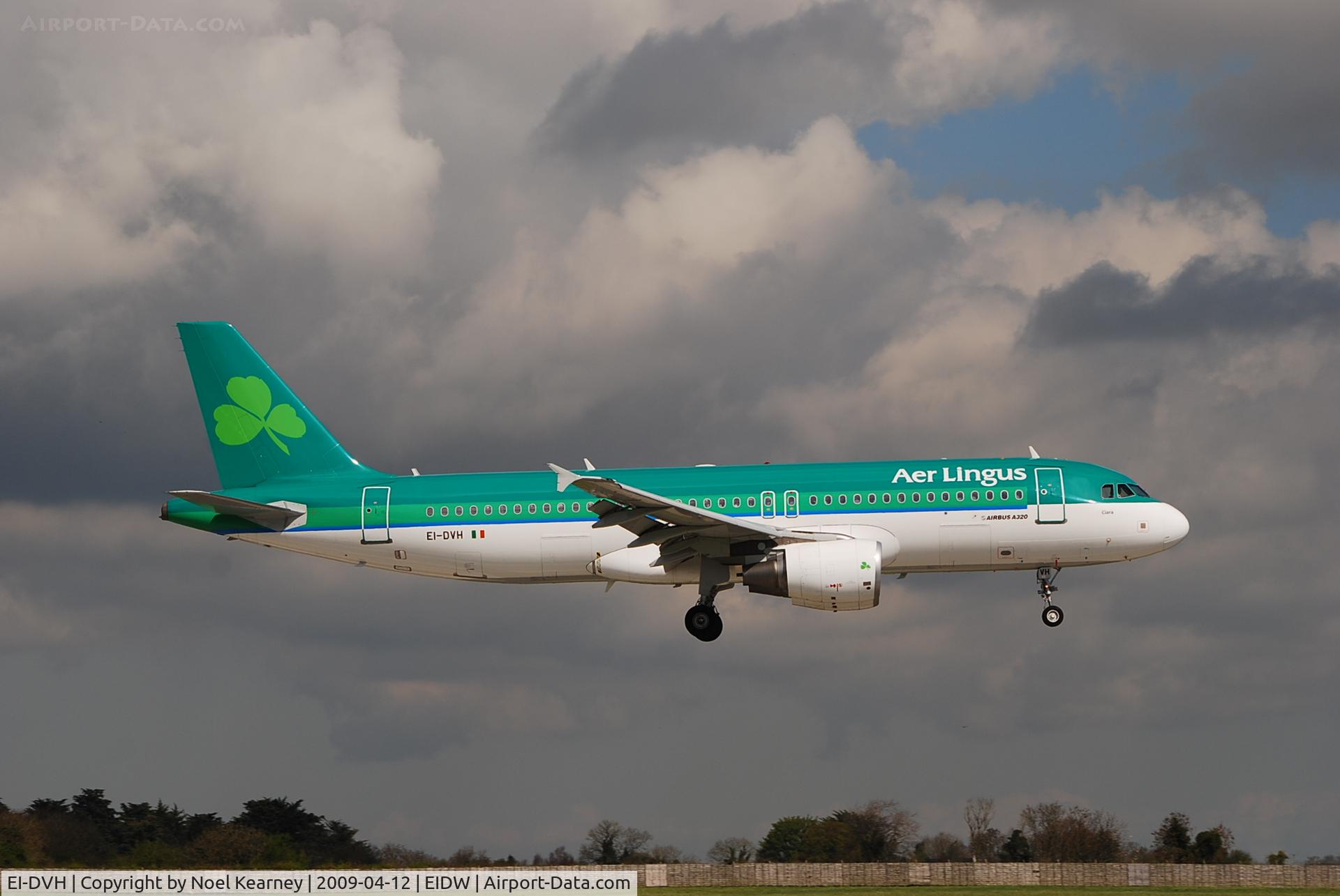 EI-DVH, 2007 Airbus A320-214 C/N 3345, Landing Rwy 10