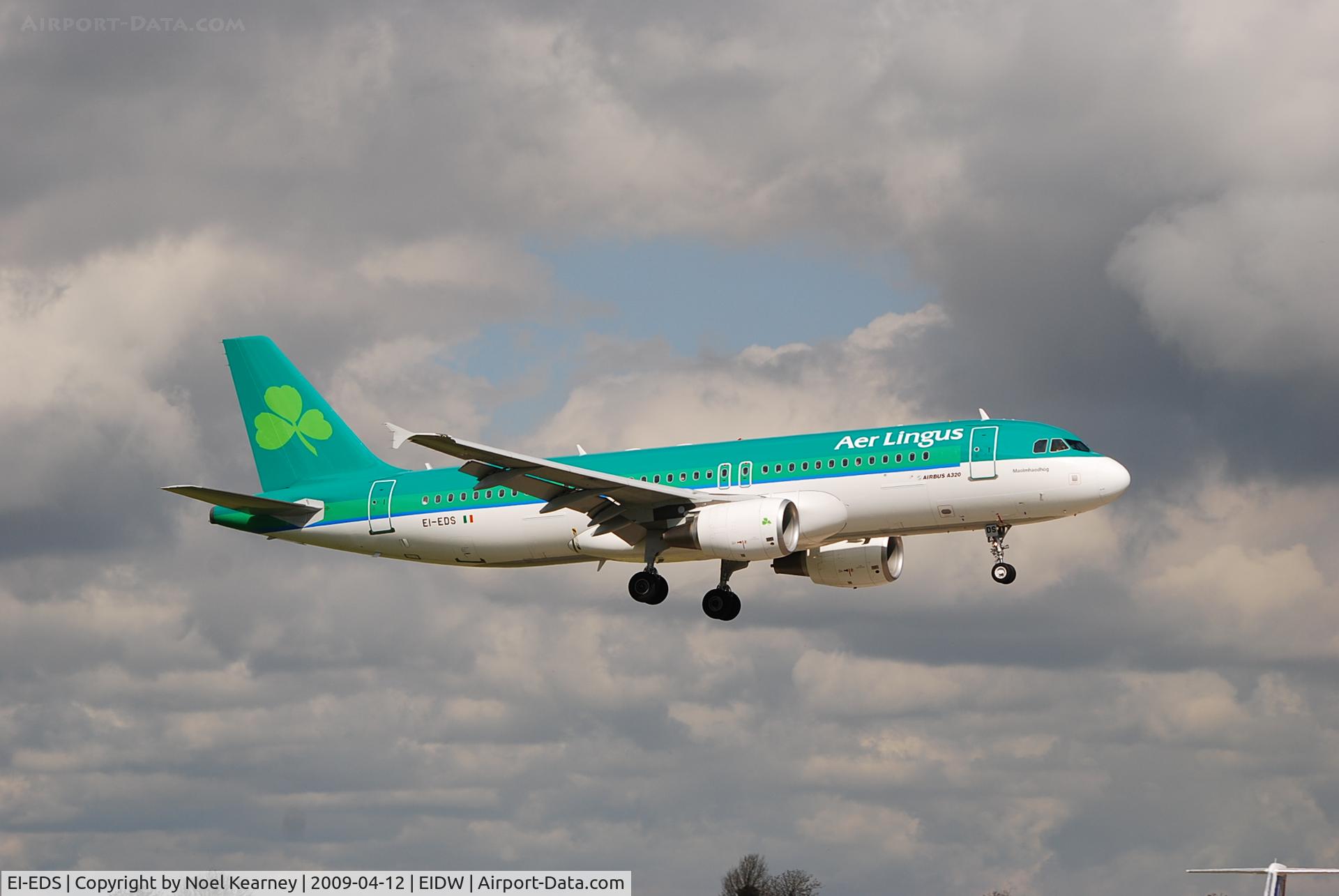 EI-EDS, 2008 Airbus A320-214 C/N 3755, Landing Rwy 10