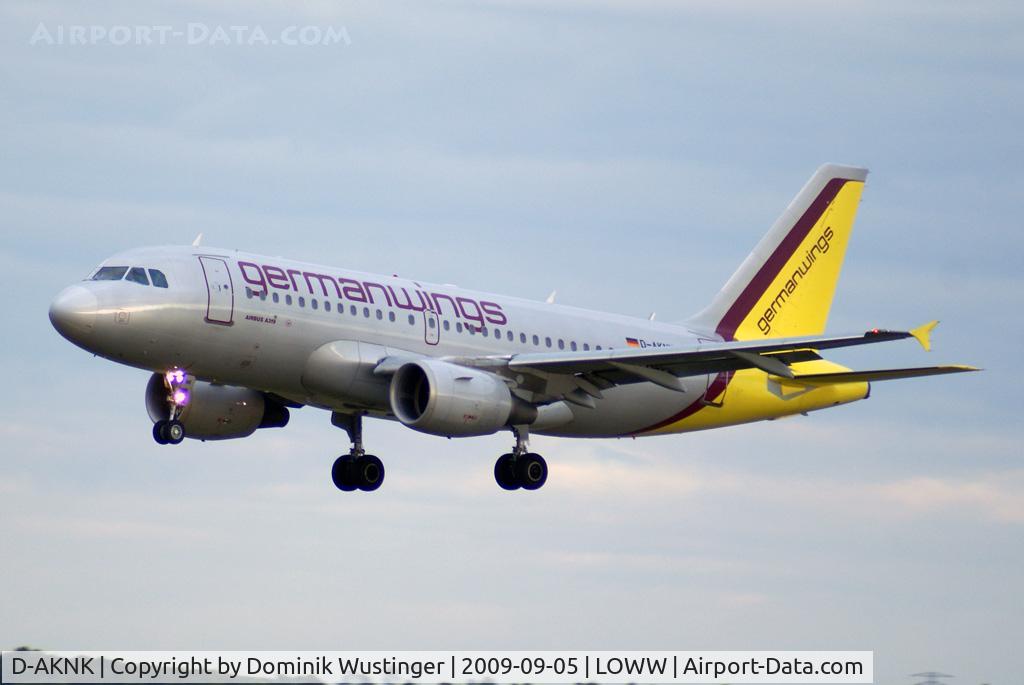 D-AKNK, 1999 Airbus A319-112 C/N 1077, German Wings