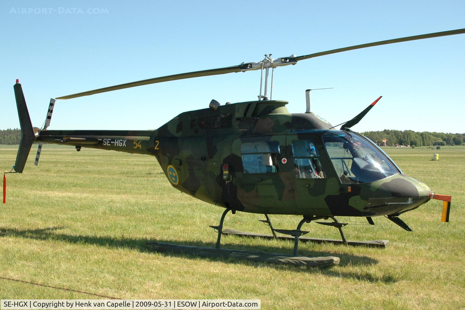 SE-HGX, 1978 Agusta AB-206B JetRanger II C/N 8555, Agusta-Bell Hkp3C of the Swedish Air Force Museum.