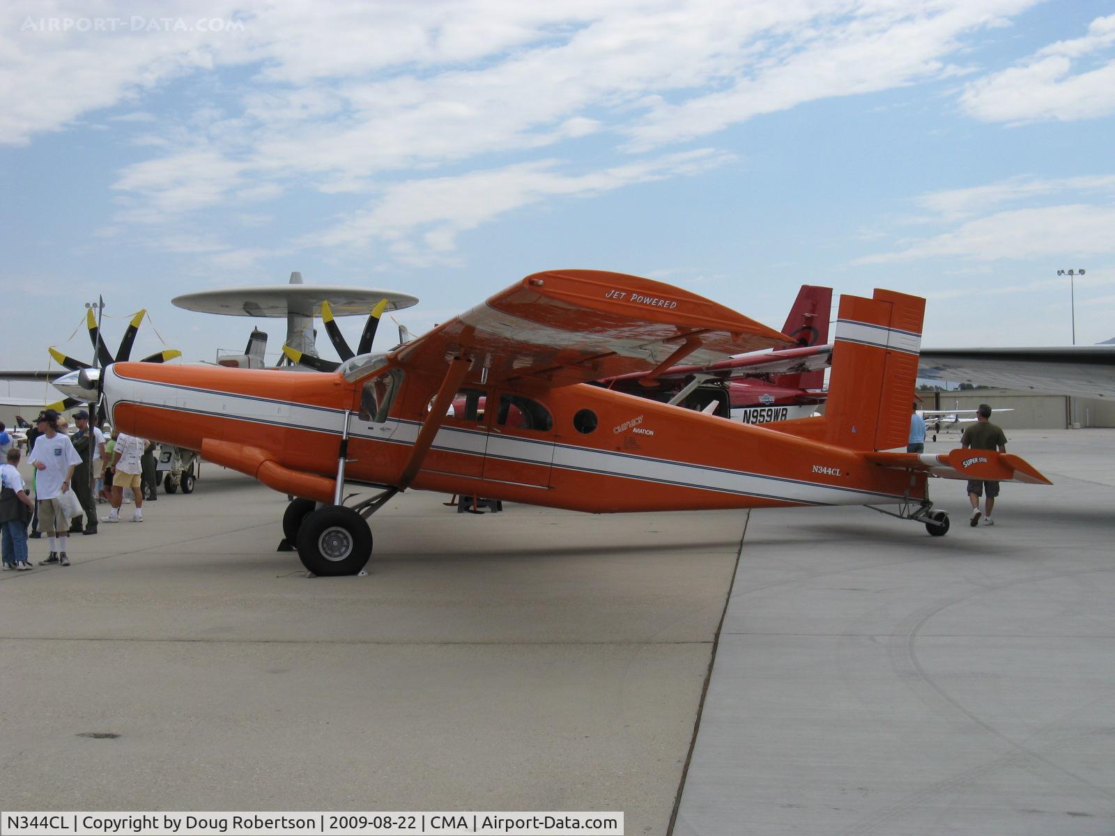 N344CL, 1968 Fairchild PC-6/C2-H2 Heli-Porter C/N 2019, 1968 Fairchild Heli-Porter PILATUS PC6/C-H2 TURBO PORTER STOL, Airesearch TPE 331 575 shp turboprop, reversible pitch prop allows backwards taxi