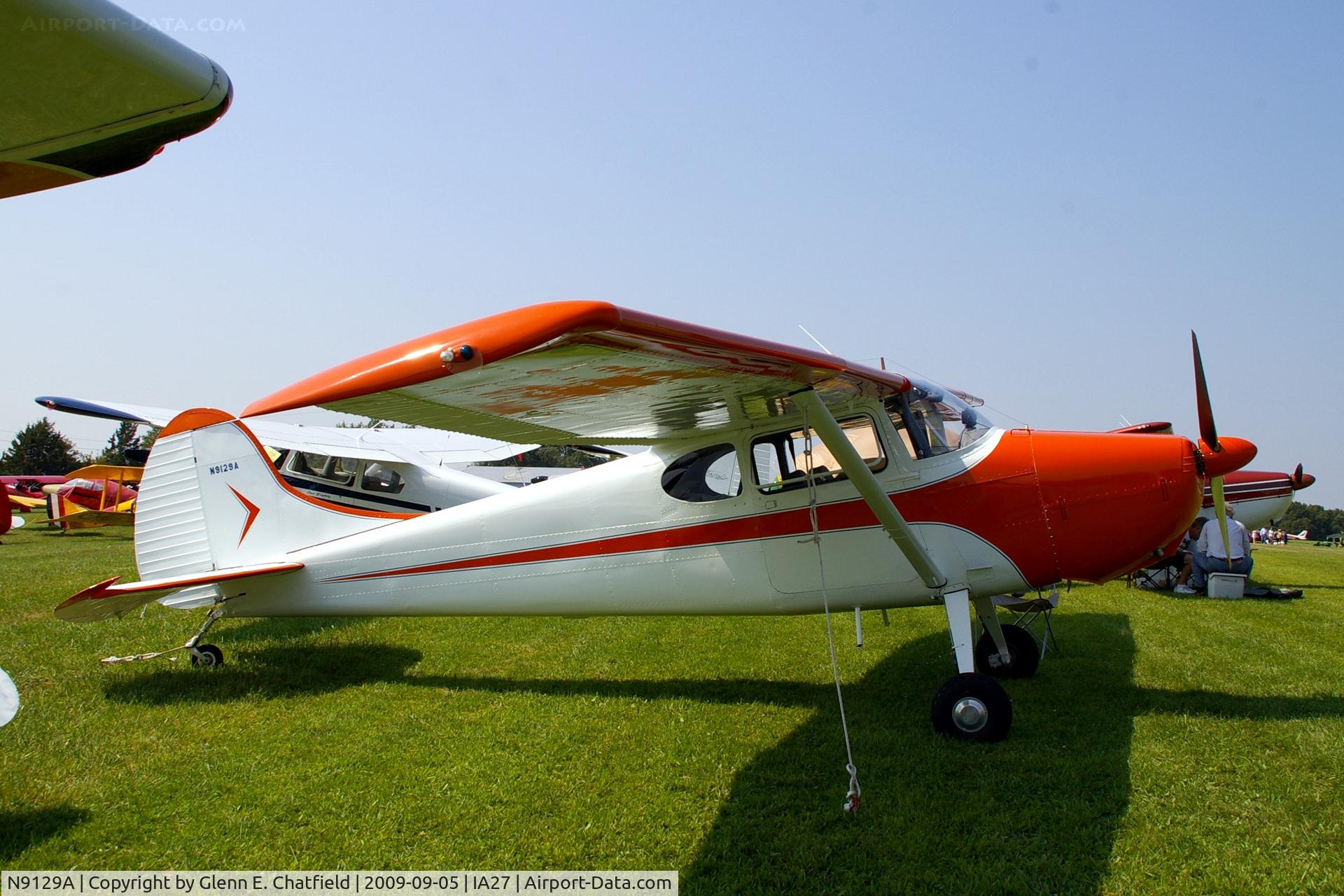 N9129A, 1949 Cessna 170A C/N 18888, At the Antique Airplane Association Fly In