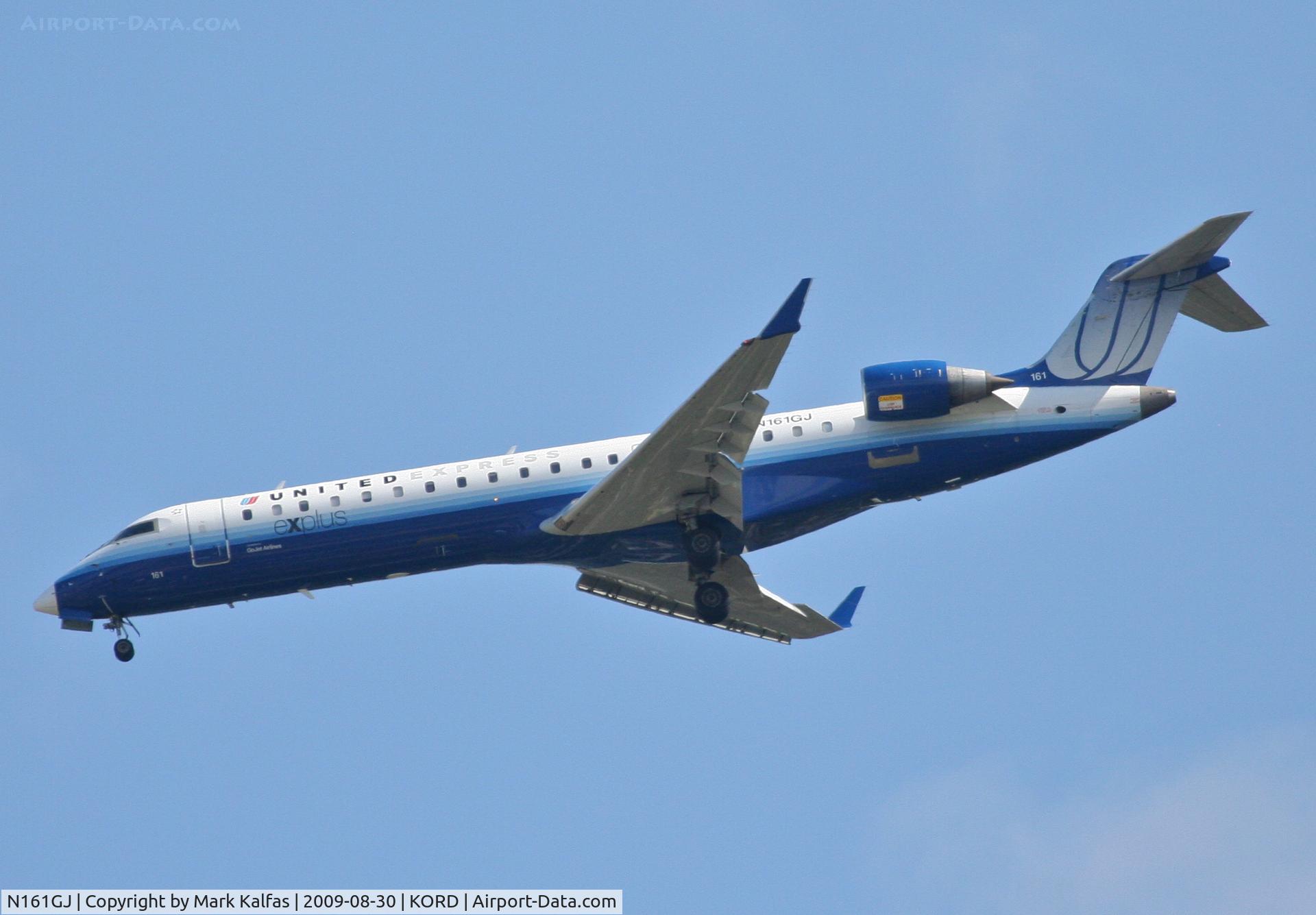 N161GJ, 2006 Bombardier CRJ-550 (CL-600-2C11) C/N 10253, Go Jet Airlines United Express CL-600-2C10, 4R approach KORD