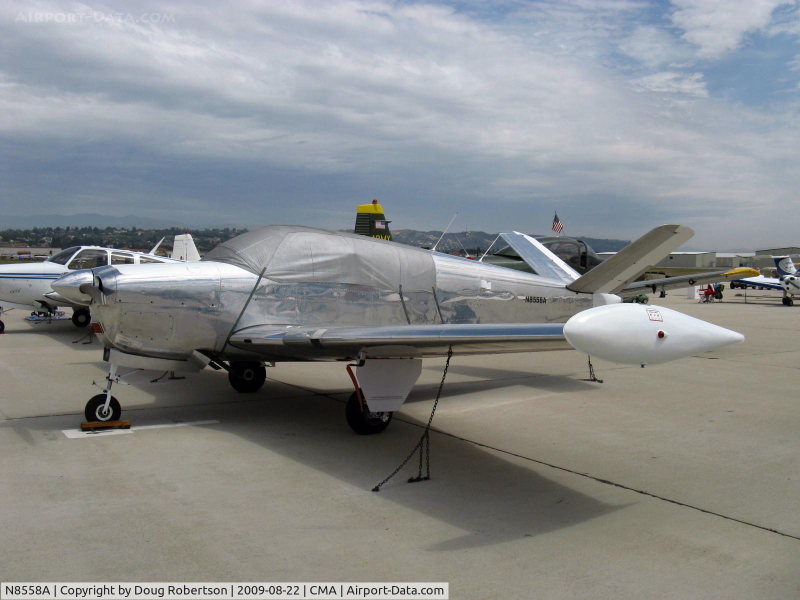 N8558A, 1949 Beech A35 Bonanza C/N D-1980, 1949 Beech A35 BONANZA, Continental E185-11 205 Hp, polished finish