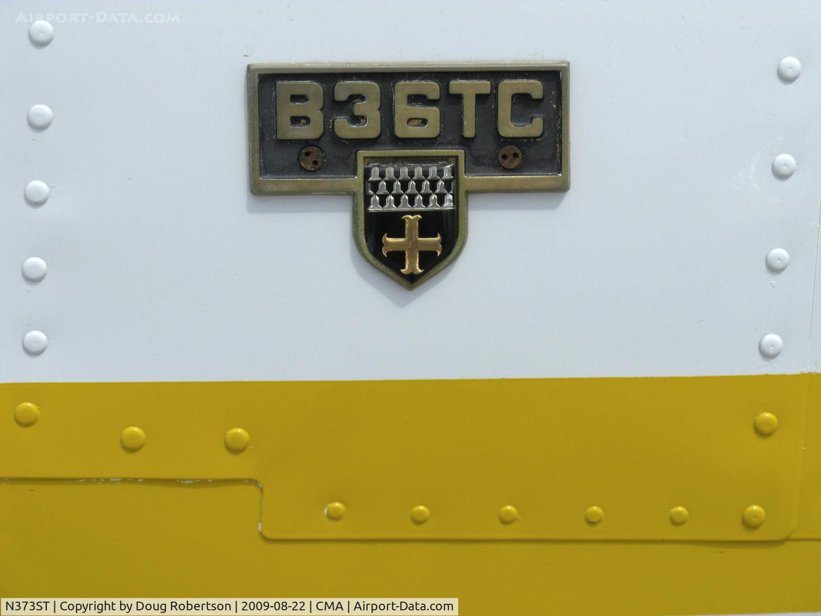 N373ST, 1982 Beech B36TC Bonanza C/N EA-308, 1982 Beech B36TC TURBO BONANZA, Continental TSIO-520-UB 300 Hp, logo
