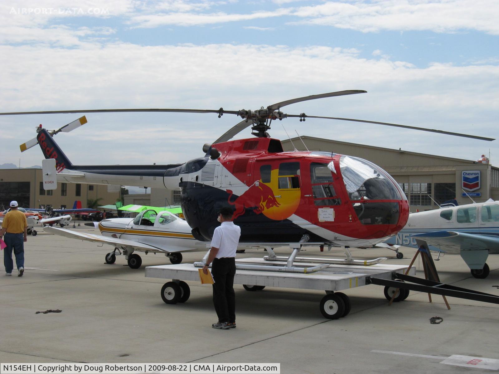 N154EH, 1985 MBB Bo-105CBS-4 C/N S-704, 1985 Messerschmitt Bolkow Blohm Gmbh BO105 CBS4, Rolls-Royce 250-C20B 420 shp of Red Bull. America's only aerobatic-certificated helicopter (did not fly in airshow). Experimental class