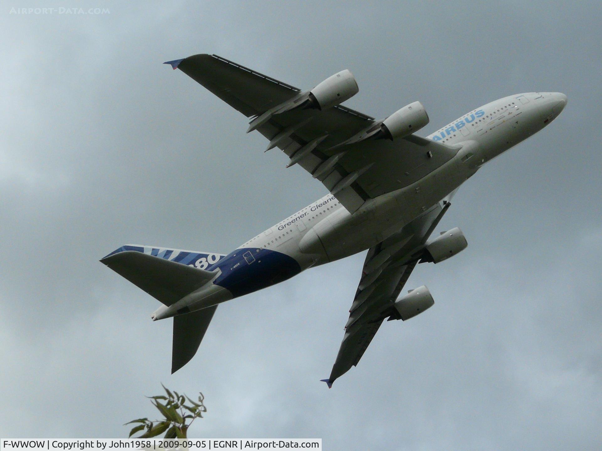 F-WWOW, 2005 Airbus A380-841 C/N 001, Flying at CEG families day