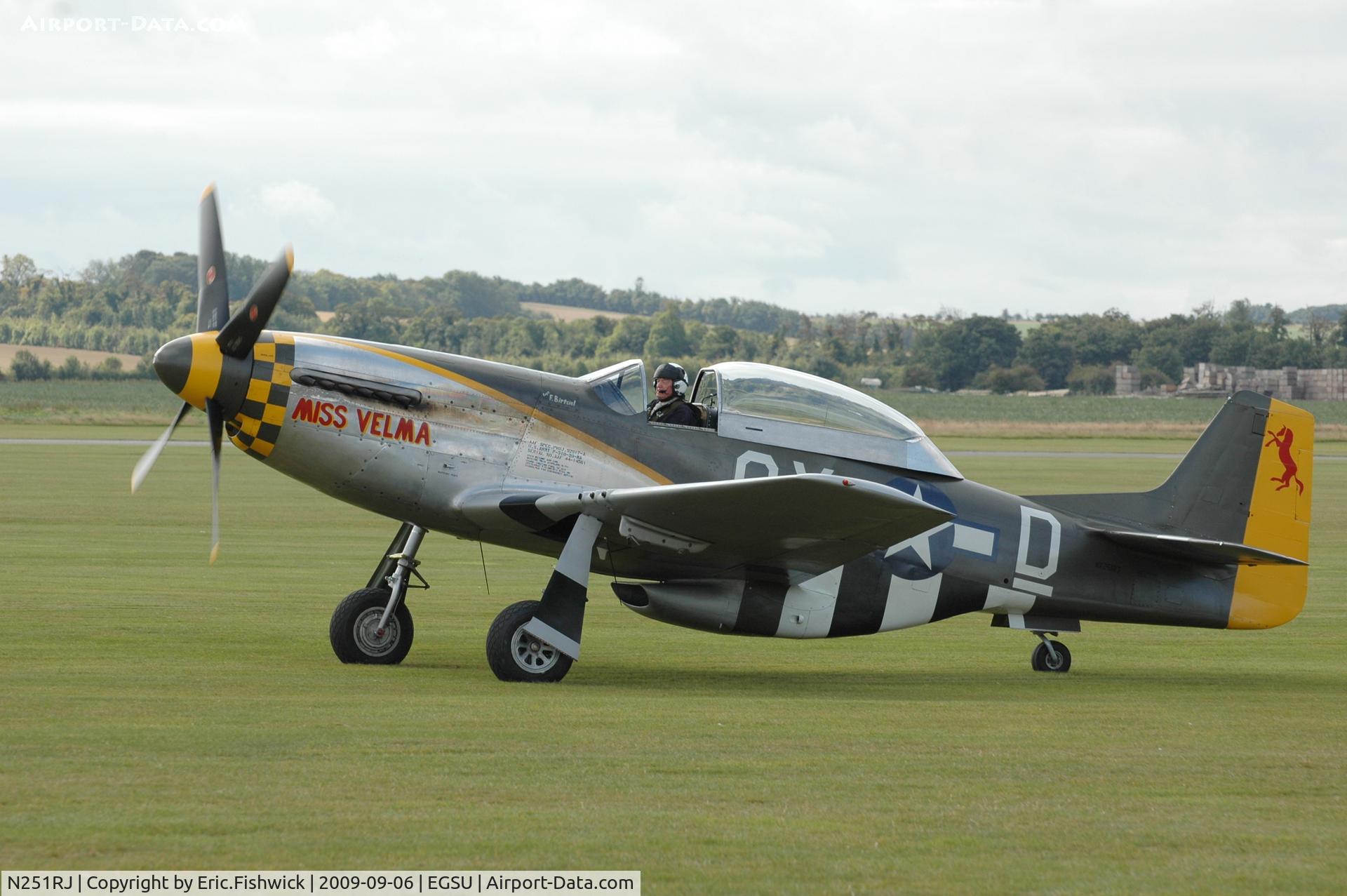 N251RJ, 1944 North American TF-51D Mustang C/N 124-44703, 3. Miss Velma at Duxford Air Show Sept 09 (The Fighter Collection)