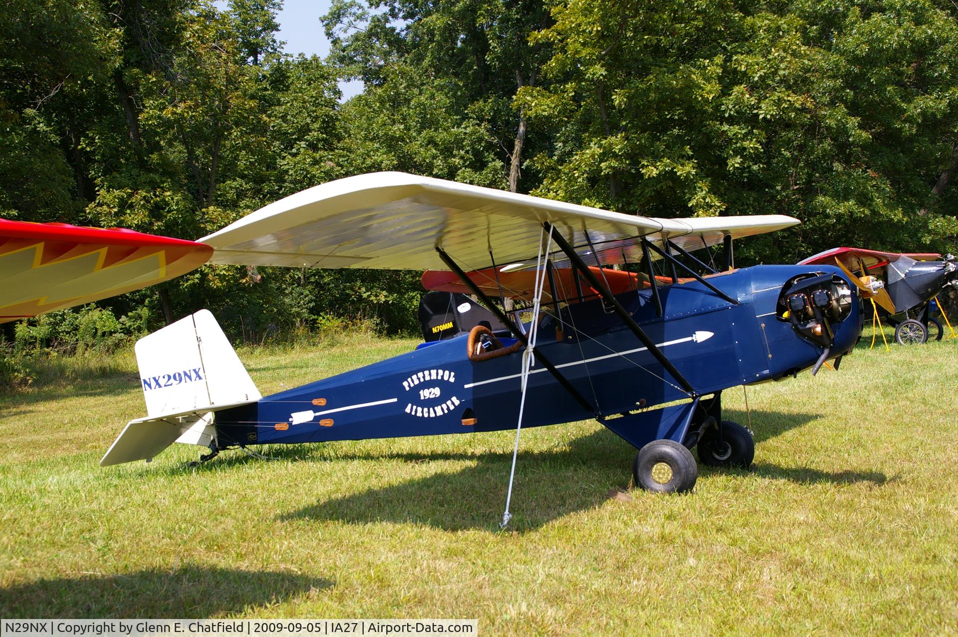 N29NX, 2008 Pietenpol Air Camper C/N BACH2, At the Antique Airplane Association Fly In
