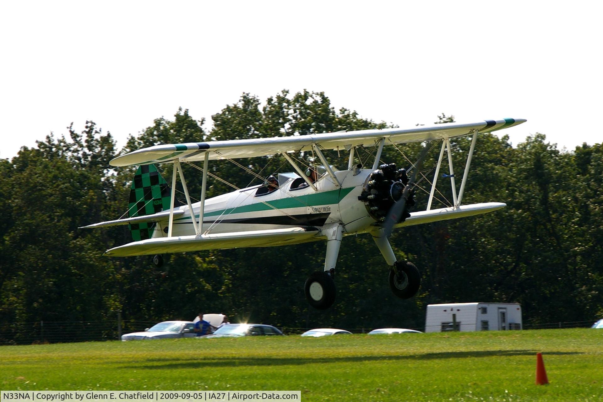 N33NA, 1941 Boeing A75N1(PT-17) C/N 75-2290, At the Antique Airplane Association Fly In, PT-17 41-8731