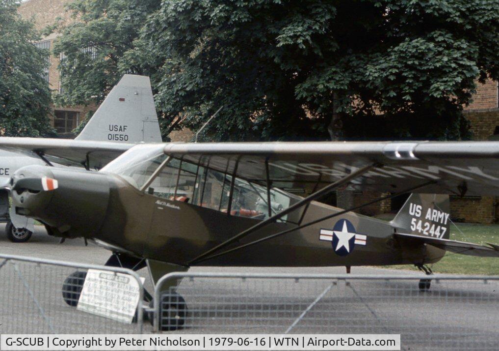 G-SCUB, 1954 Piper L-21B Super Cub (PA-18-135) C/N 18-3847, L-21B Super Cub G-SCUB at the 1979 Waddington Airshow.