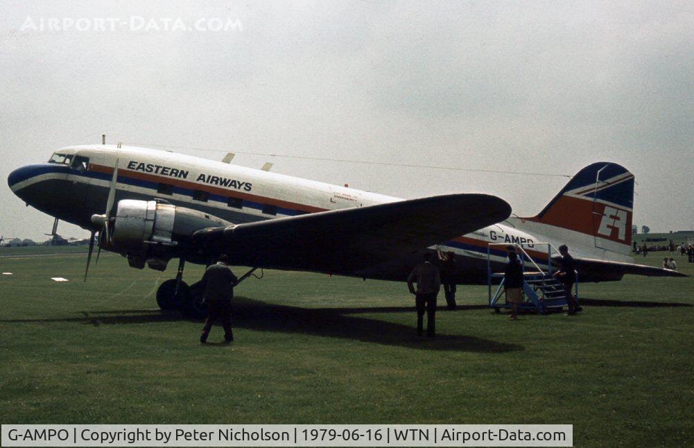 G-AMPO, 1944 Douglas DC-3C-R-1830-90C (C-47B) C/N 33186, Dakota 4 attended the 1979 Waddington Airshow.