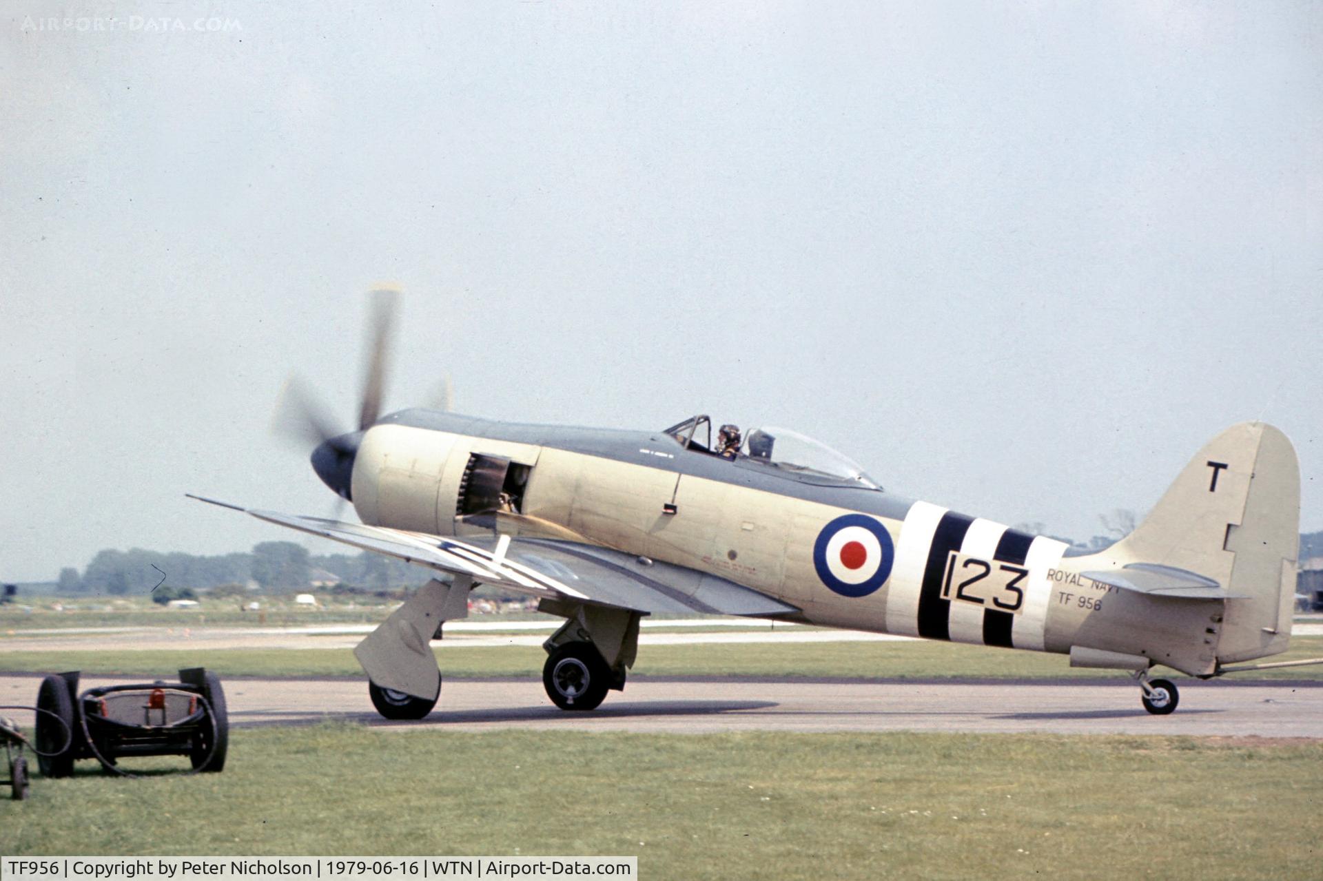 TF956, Hawker Sea Fury FB.11 C/N Not found TF956, Royal Navy Historic Flight's Sea Fury at the 1979 Waddington Airshow.