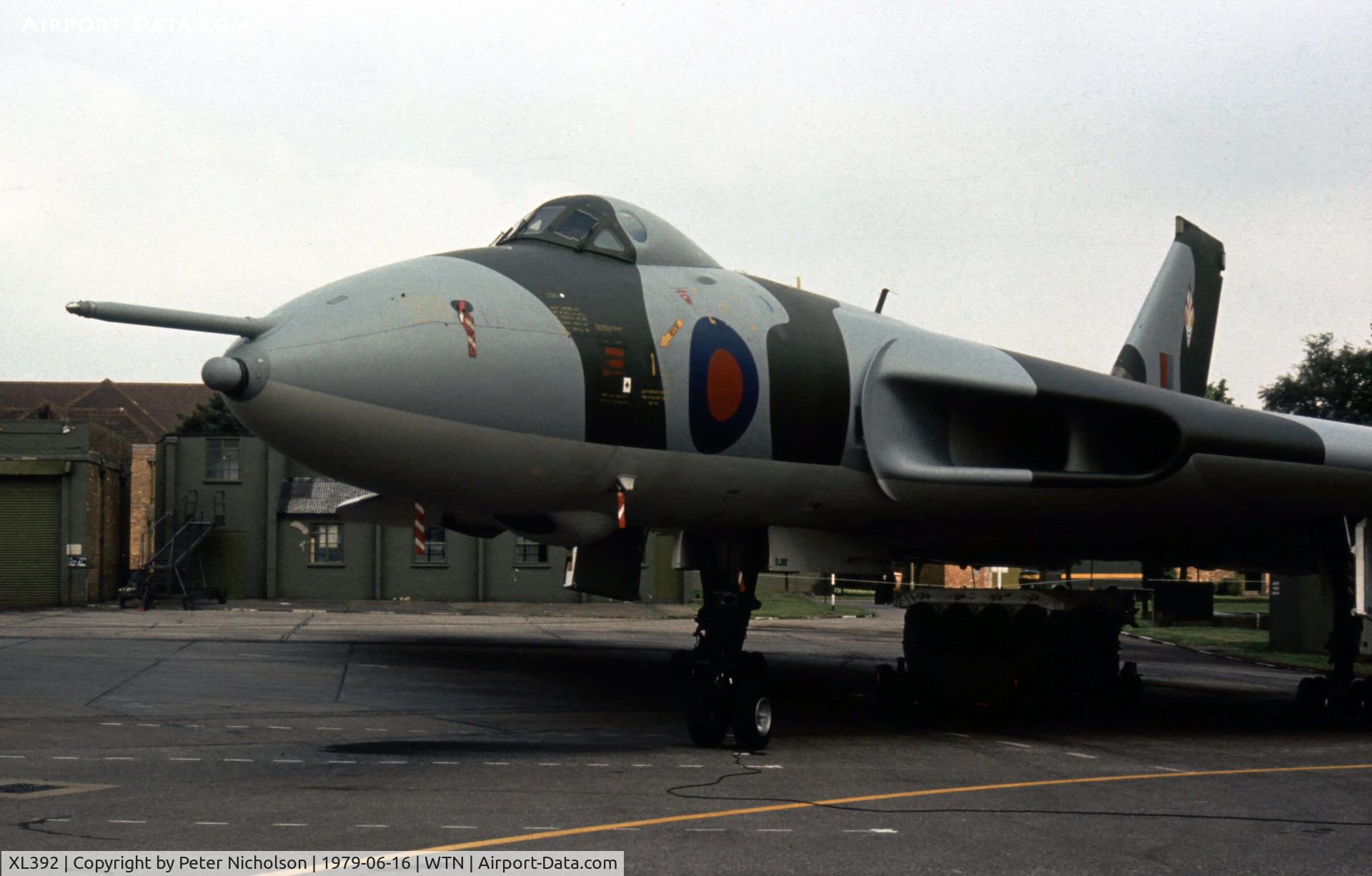 XL392, 1962 Avro Vulcan B.2 C/N Set 42, Another view of the 617 Squadron Vulcan B.2 in the static display at the 1979 Waddington Airshow.