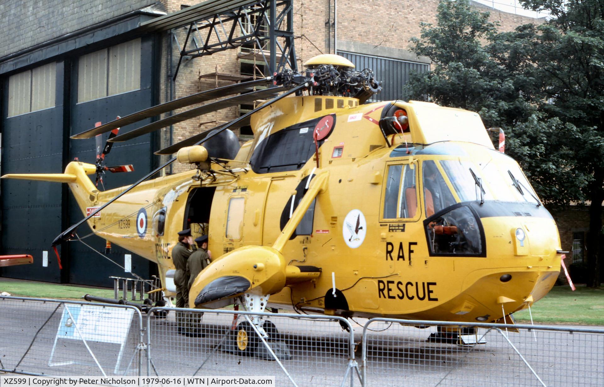 XZ599, 1978 Westland Sea King HAR.3 C/N WA865, Another view of the 202 Squadron Sea King HAR.3 at the 1979 Waddington Airshow.