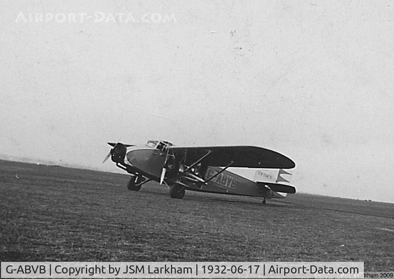 G-ABVB, 1932 Westland Wessex C/N WA2156, Portsmouth June 17th 1932